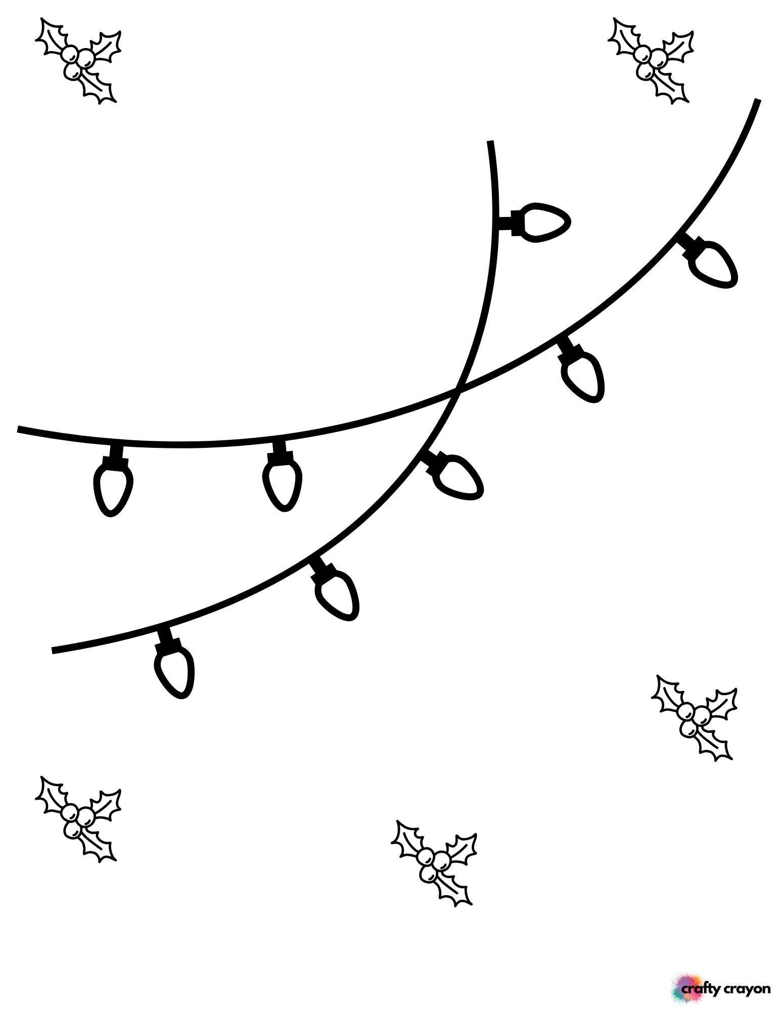 Christmas Bulb Coloring Page With Mistletoe