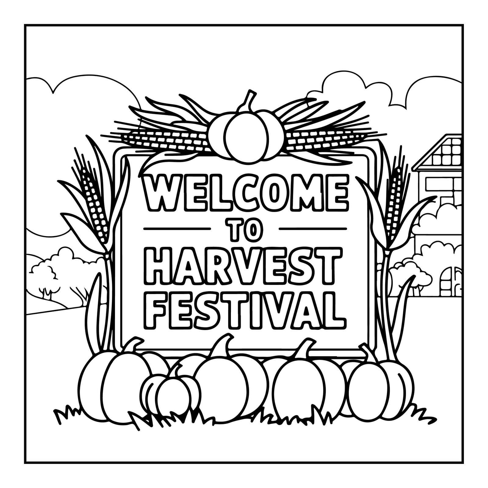 Harvest Festival Coloring Page