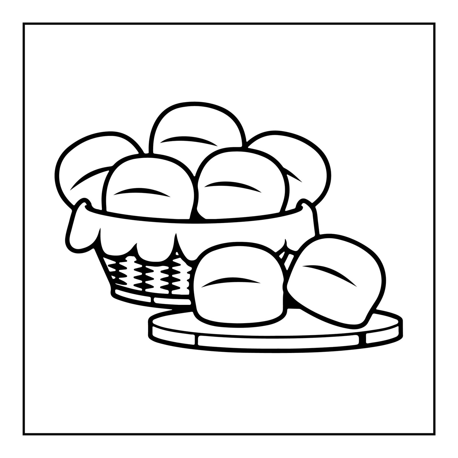 Thanksgiving Rolls Food Coloring Page