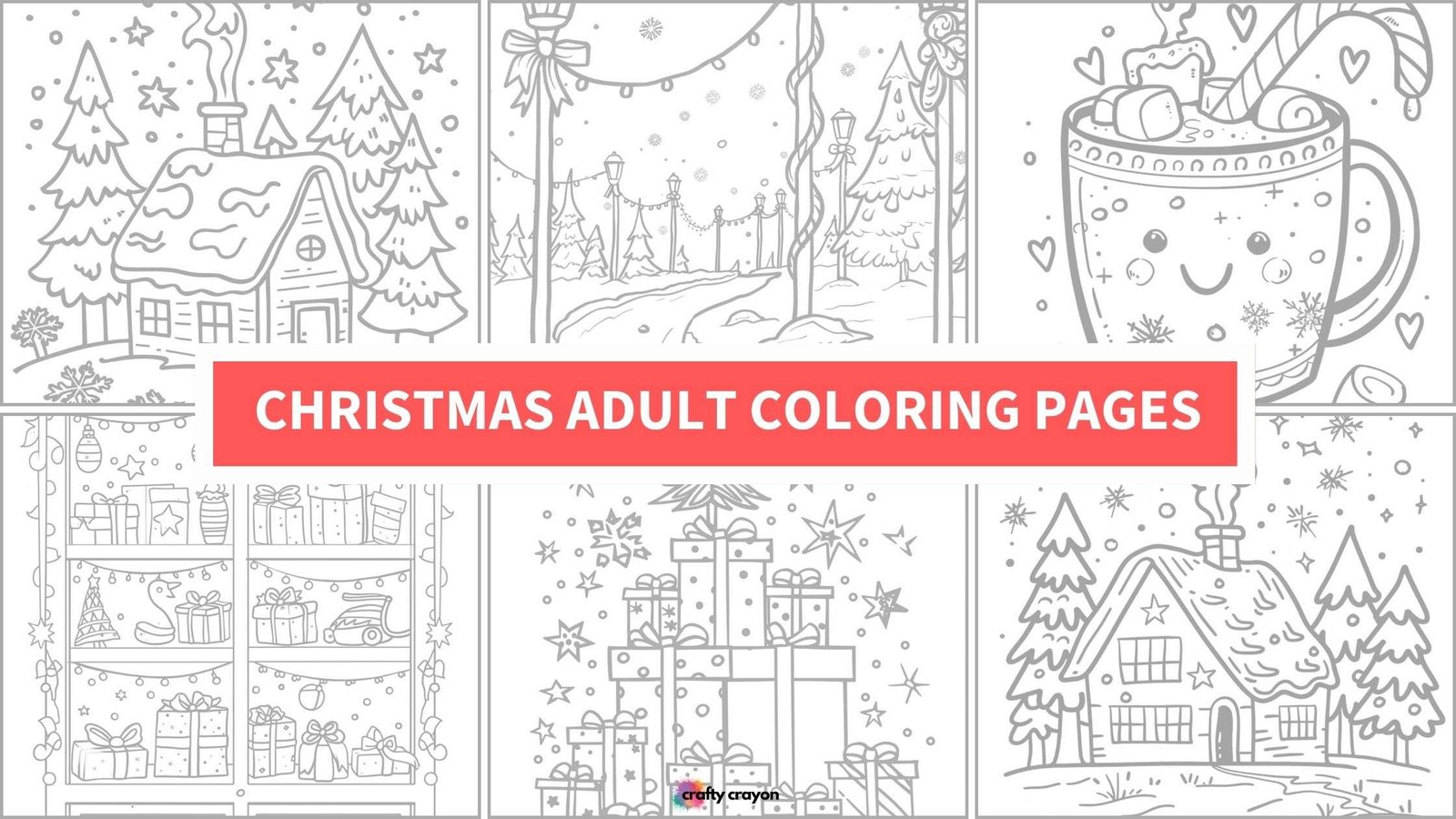 christmas adult coloring pages