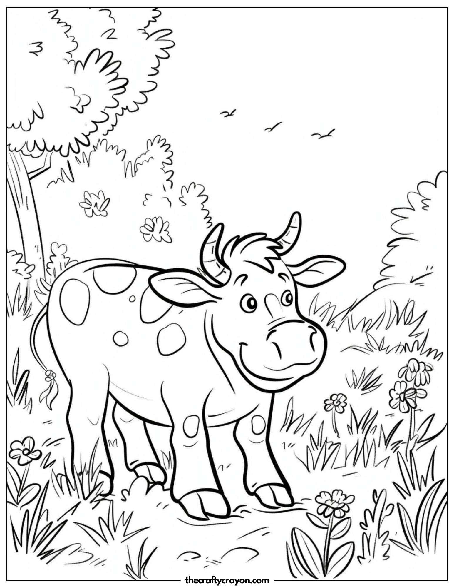Adorable Cow In Meadow