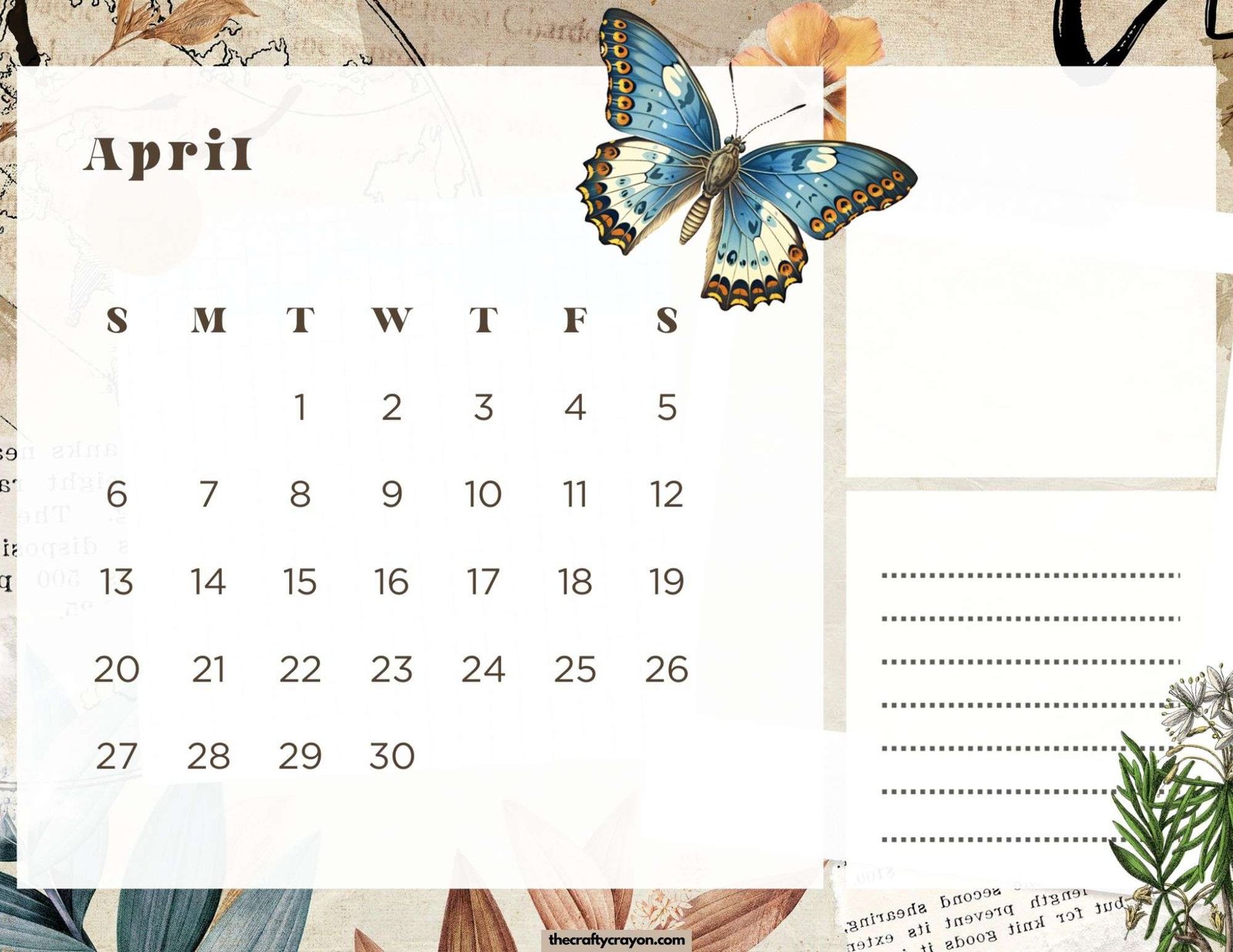 April 2025 Calendar Printable