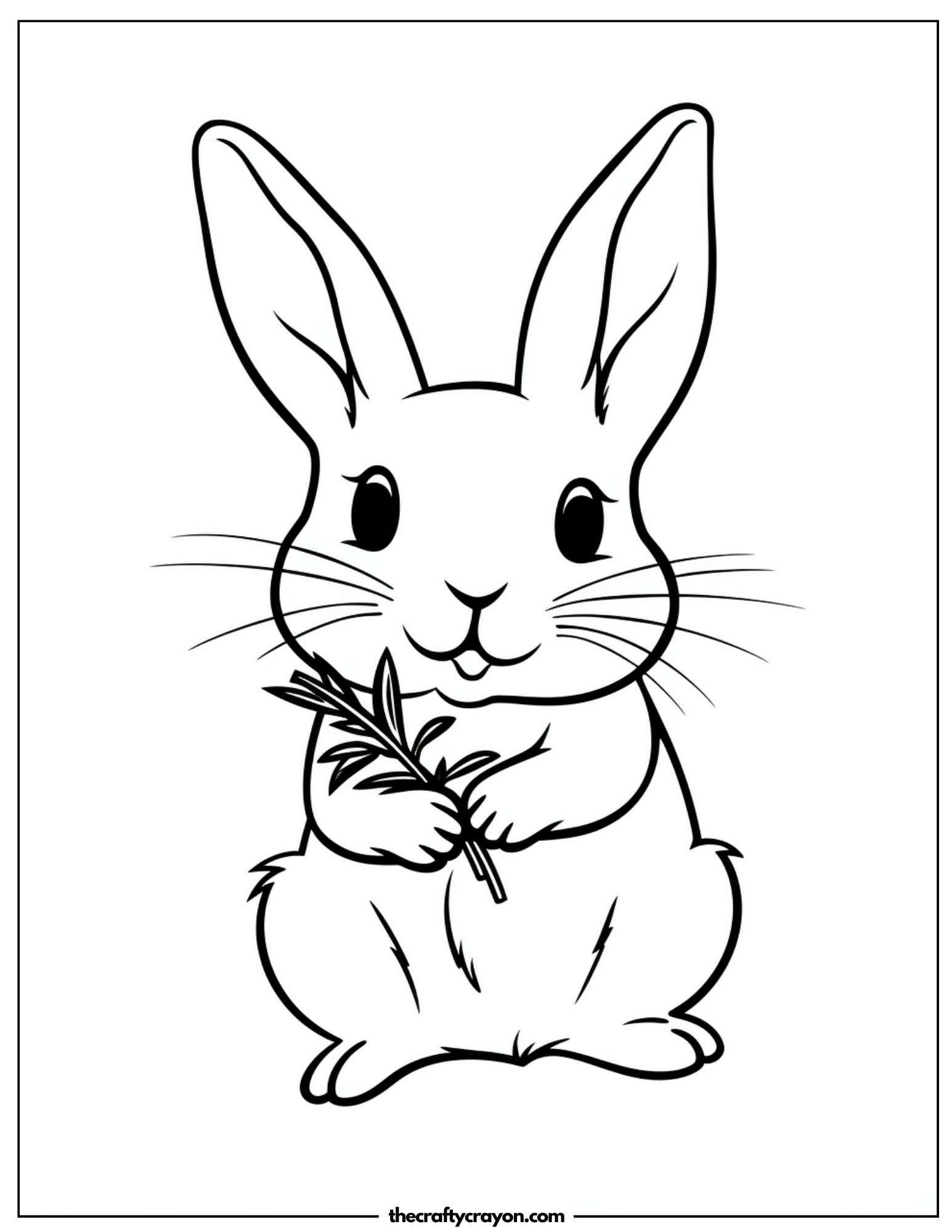 Bunny Holding Plant Sprig
