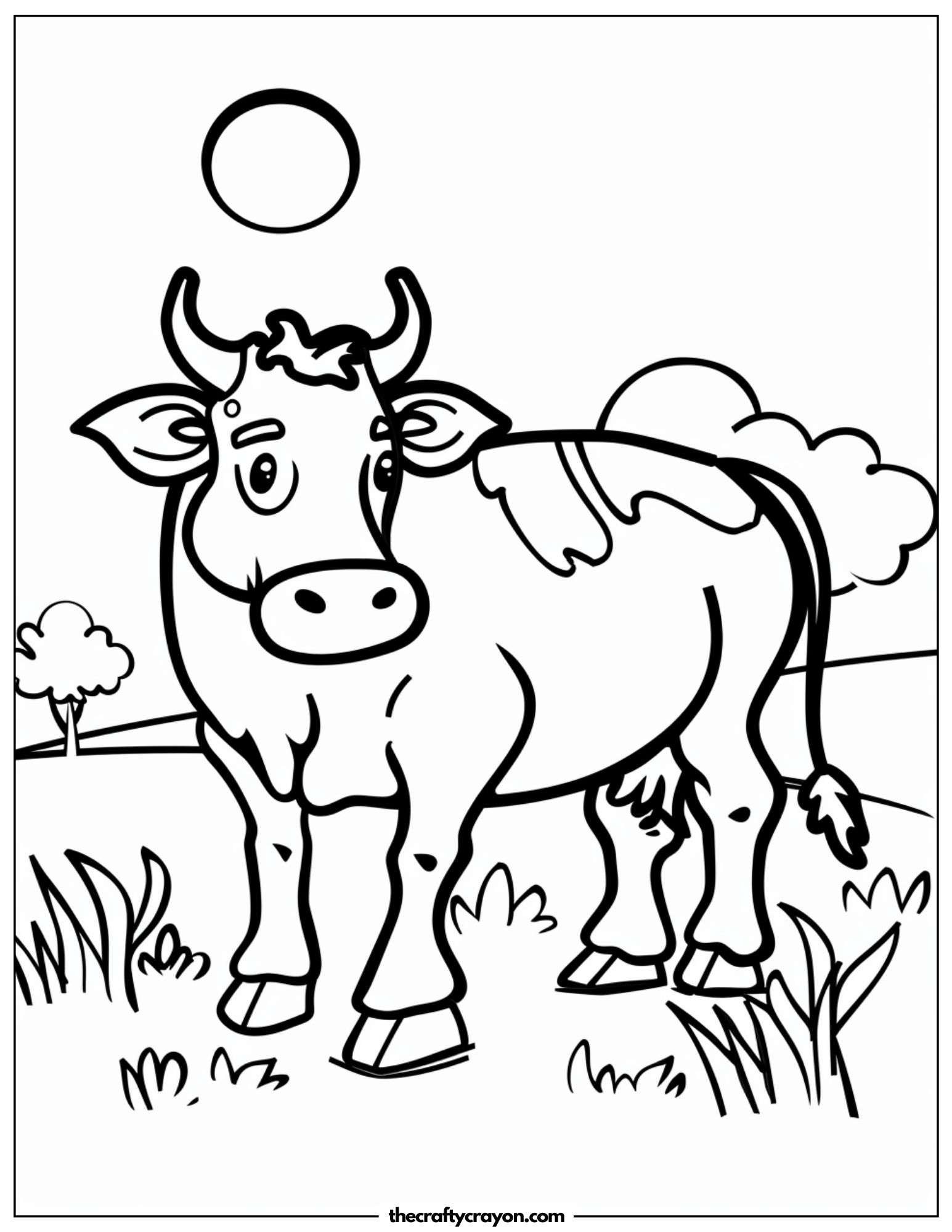 Calf In Sunny Field