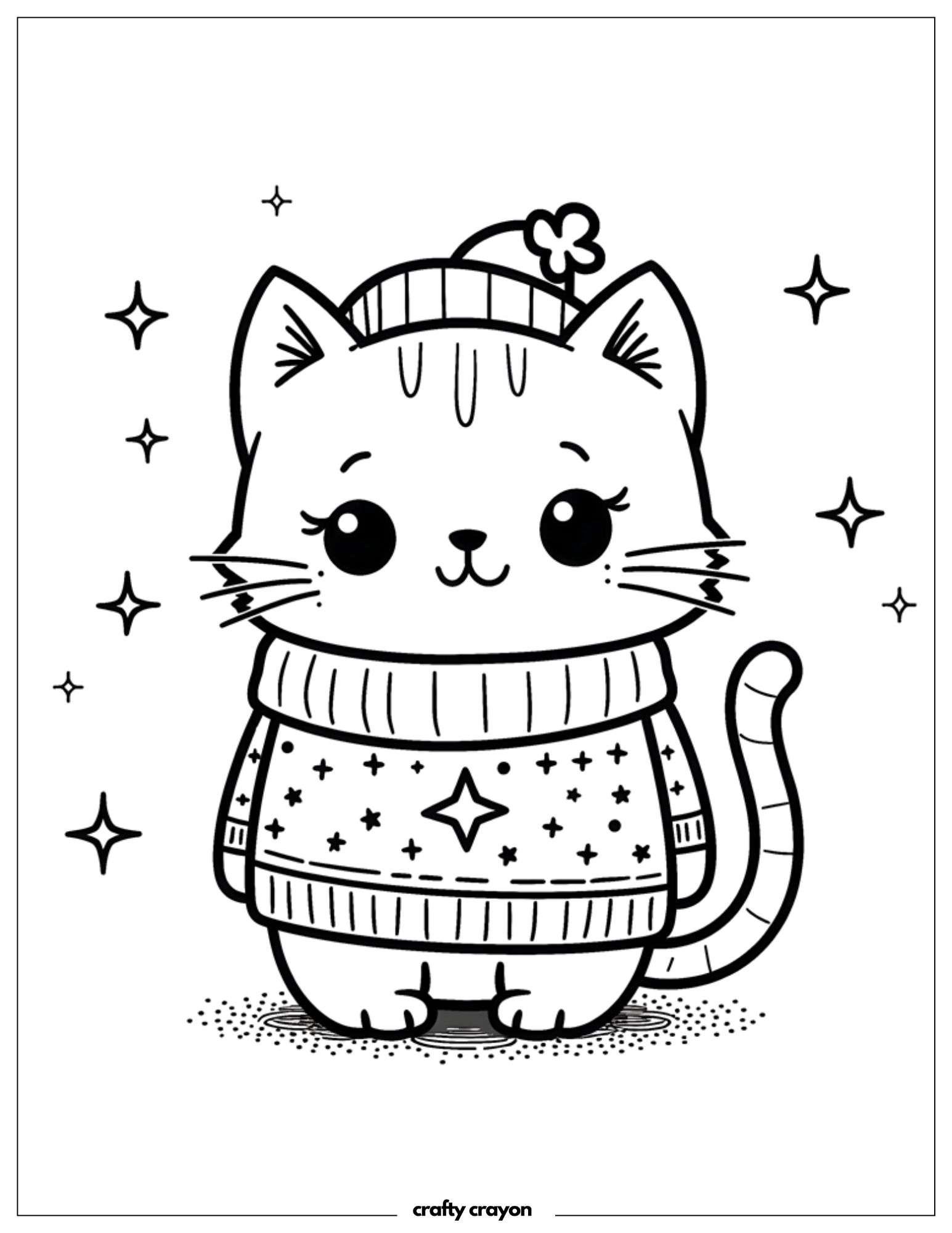 Cat In Christmas Sweater