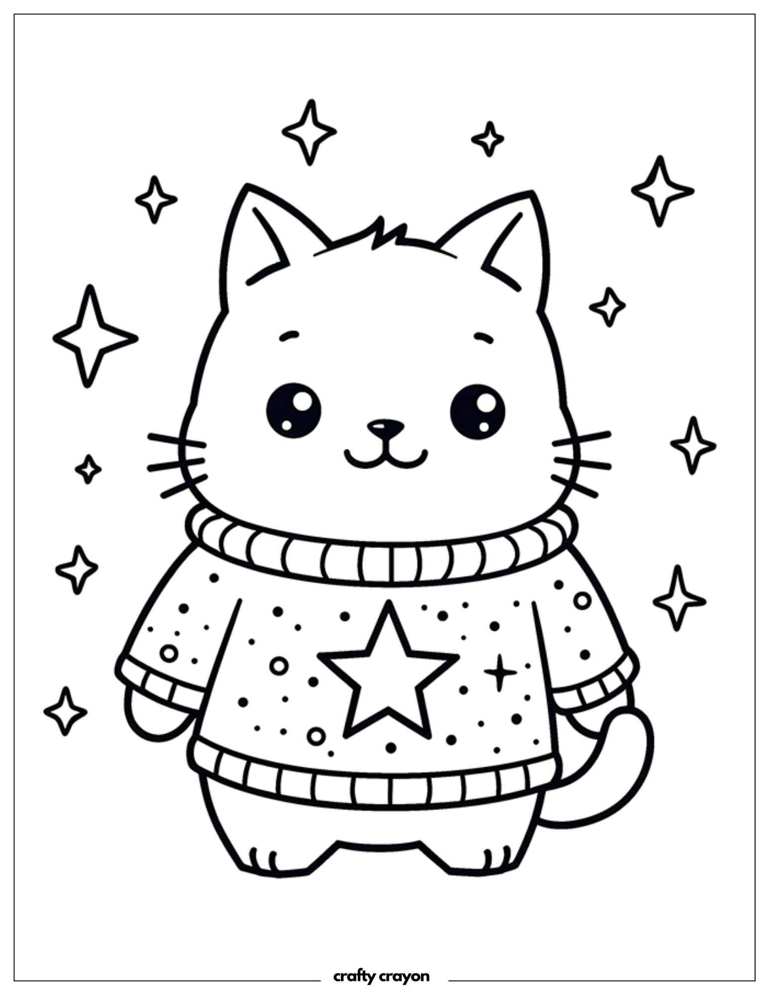 Cat Wearing Christmas Sweater