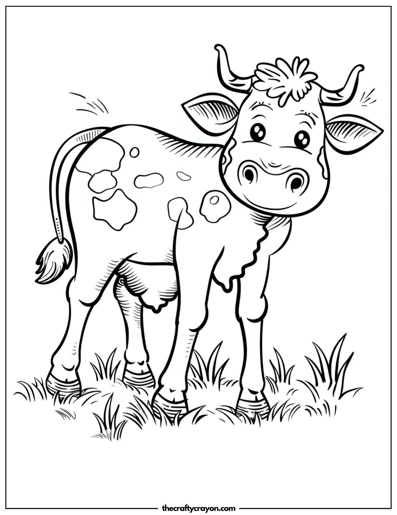 Cheerful Cow With Heart