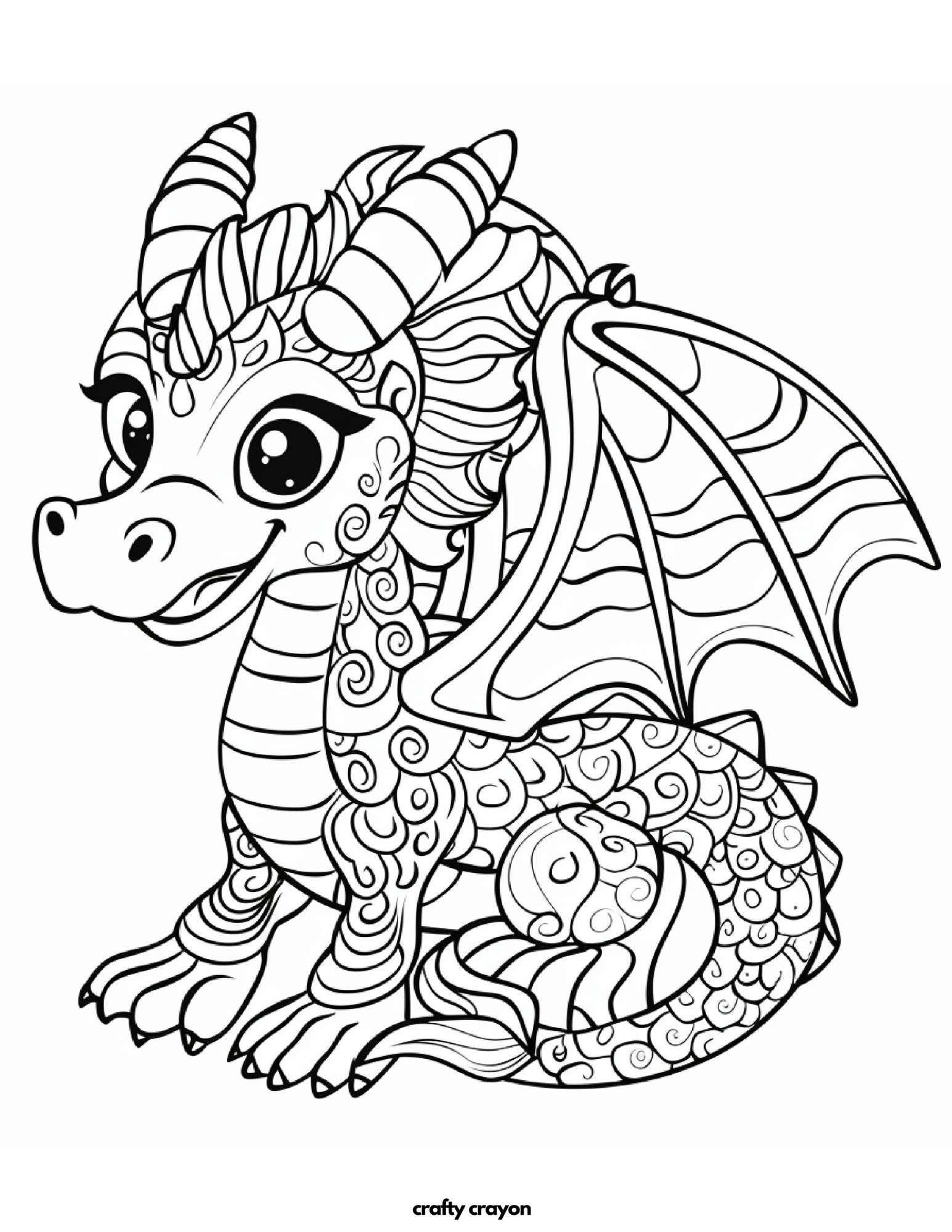 Cheerful Dragon With Wings