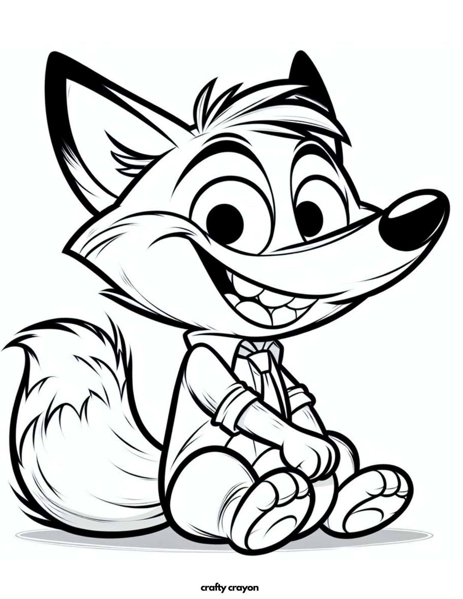 Cheerful Fox Sitting Down