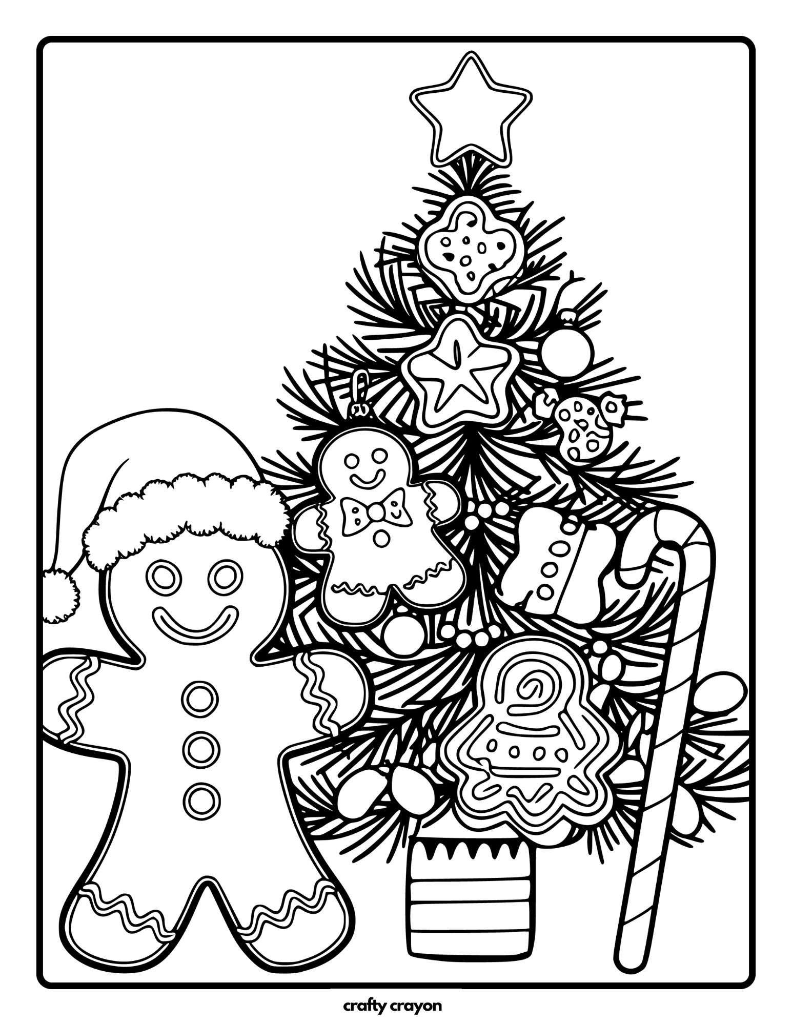 Christmas Tree With Gingerbread Decorations