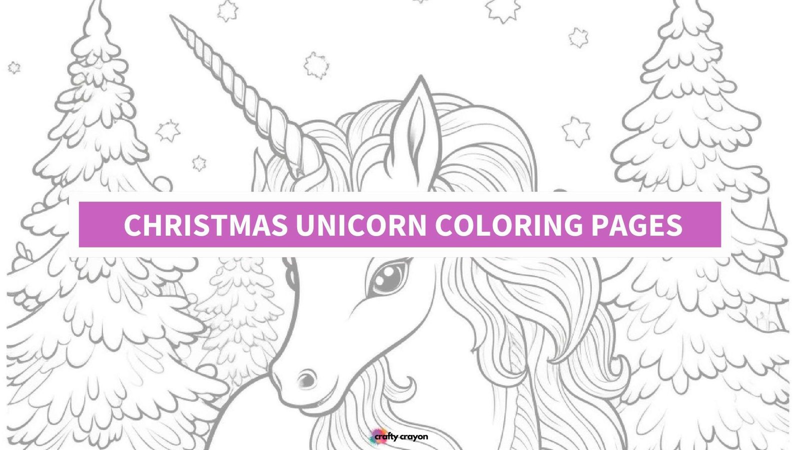 Christmas Unicorn Coloring Pages