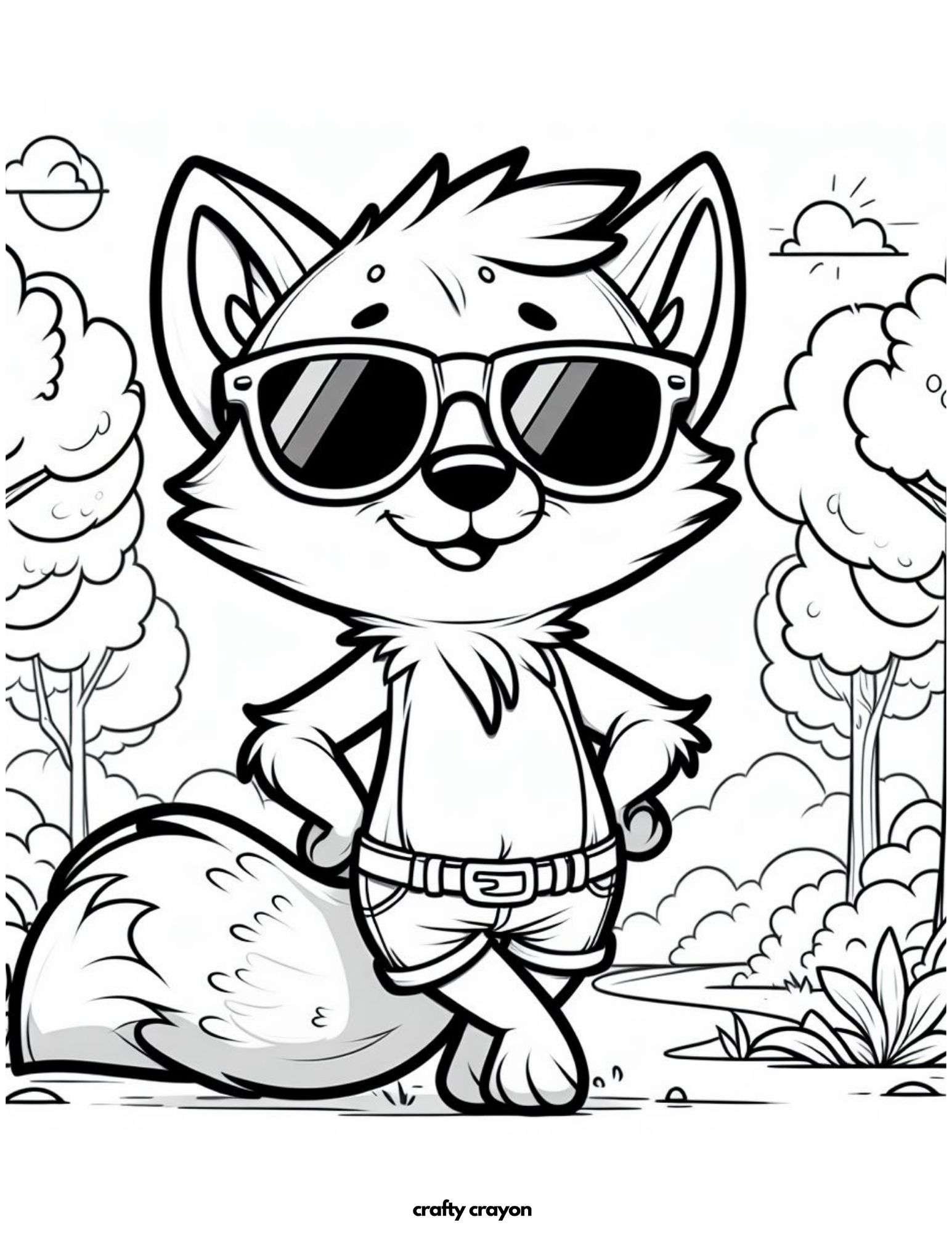 Cool Fox Wearing Shades