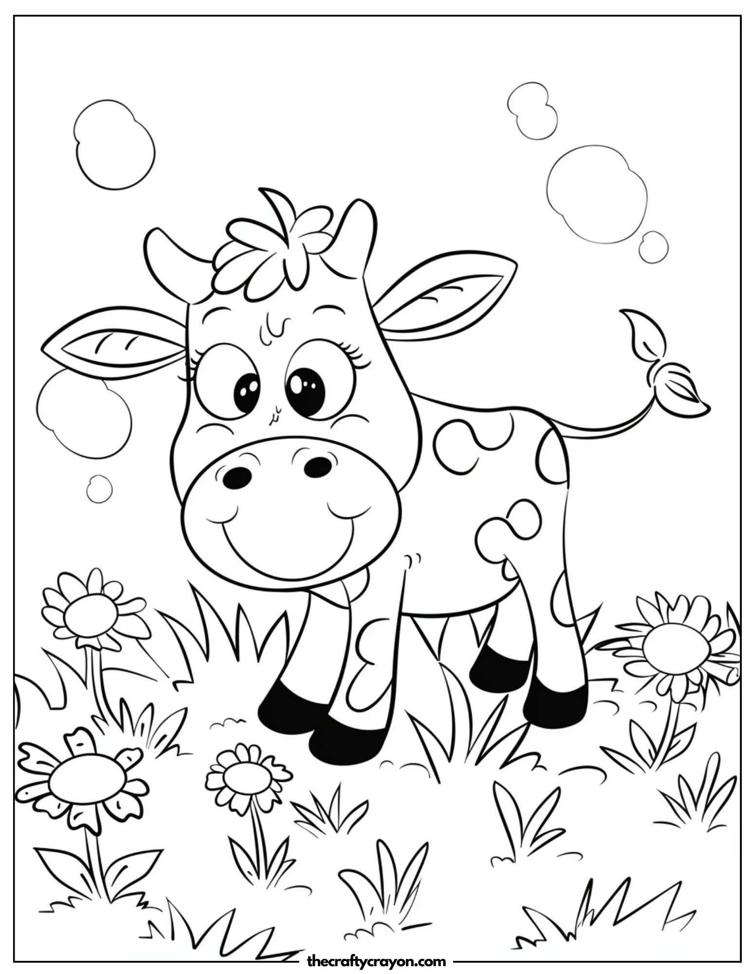 Cow In Green Pasture