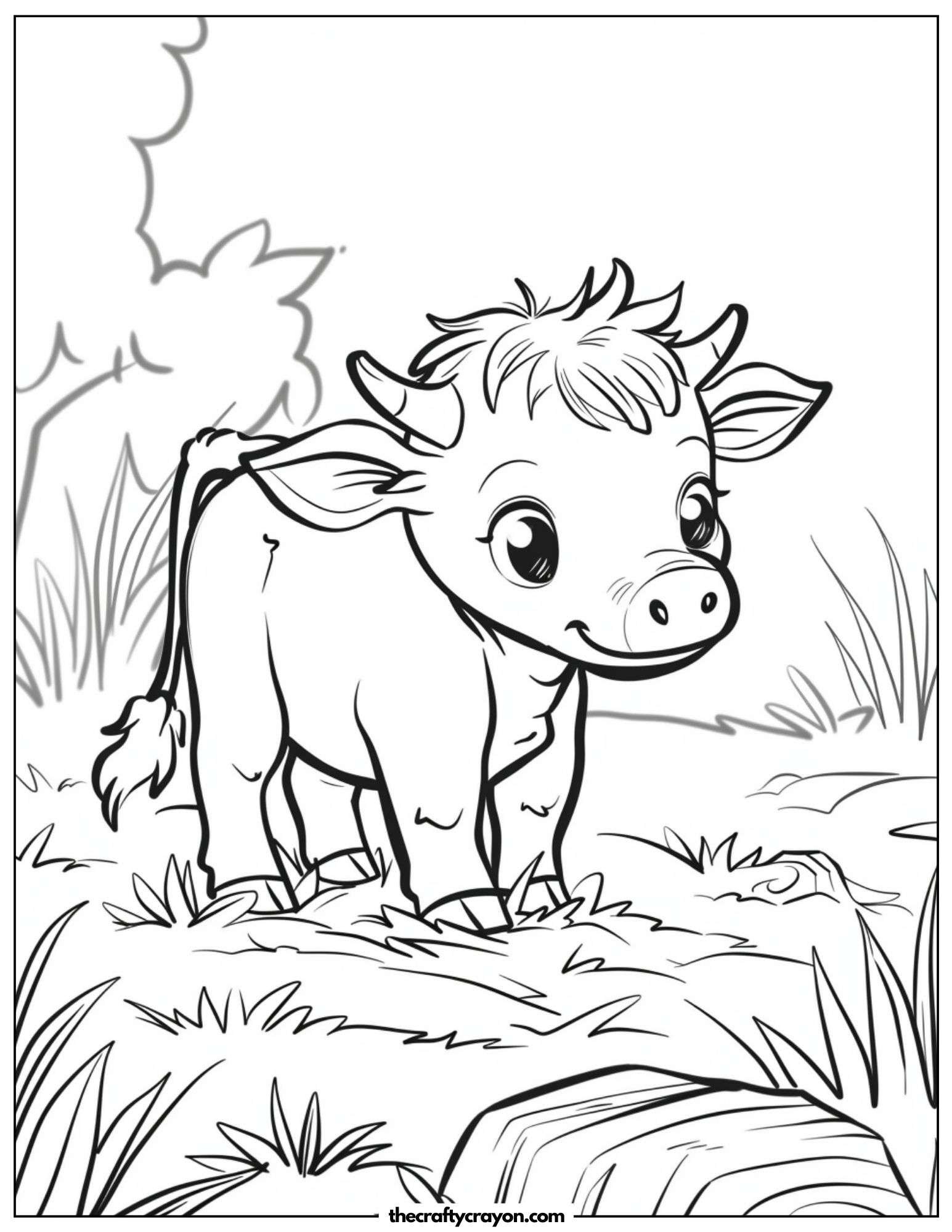 Curious Calf Exploring