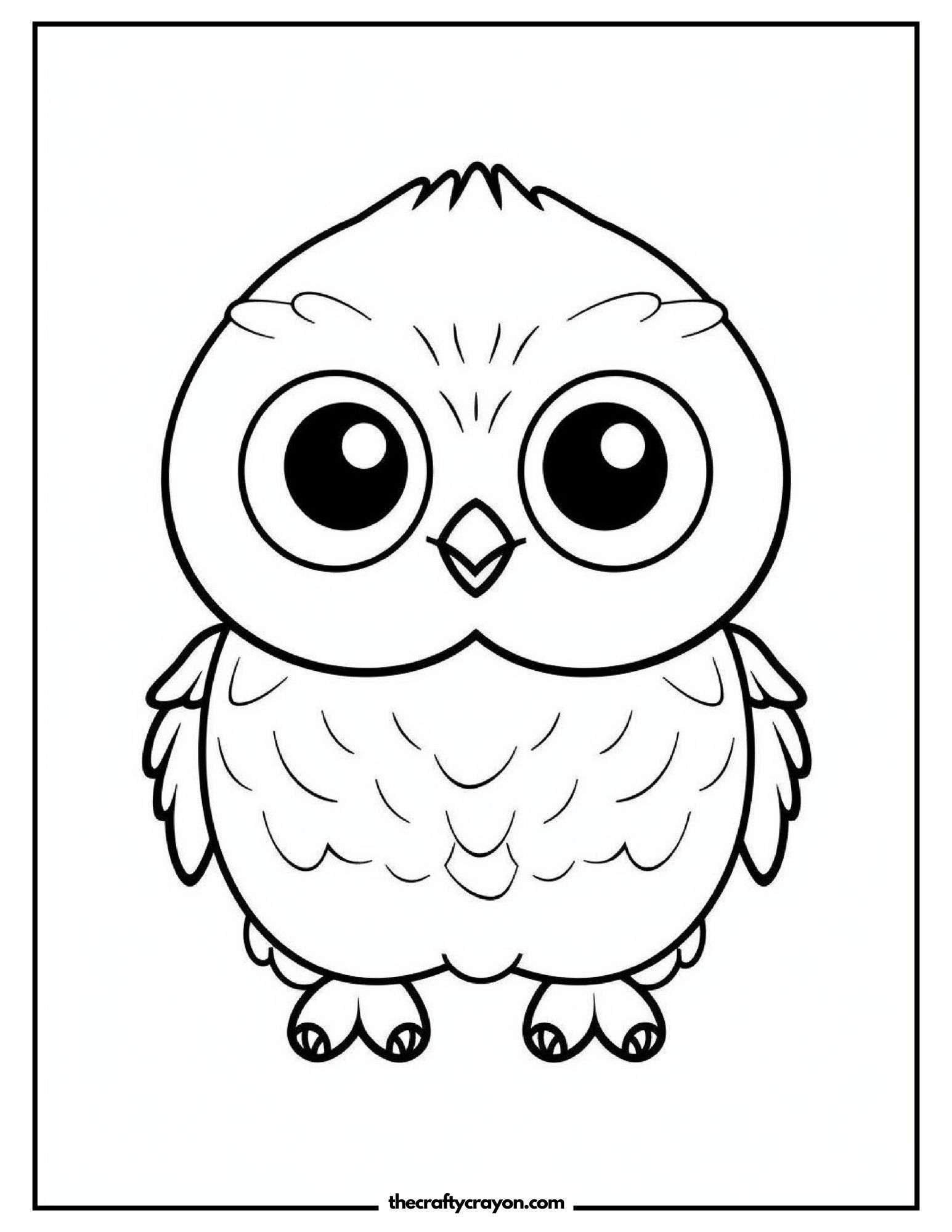 Cute Owl Coloring Page