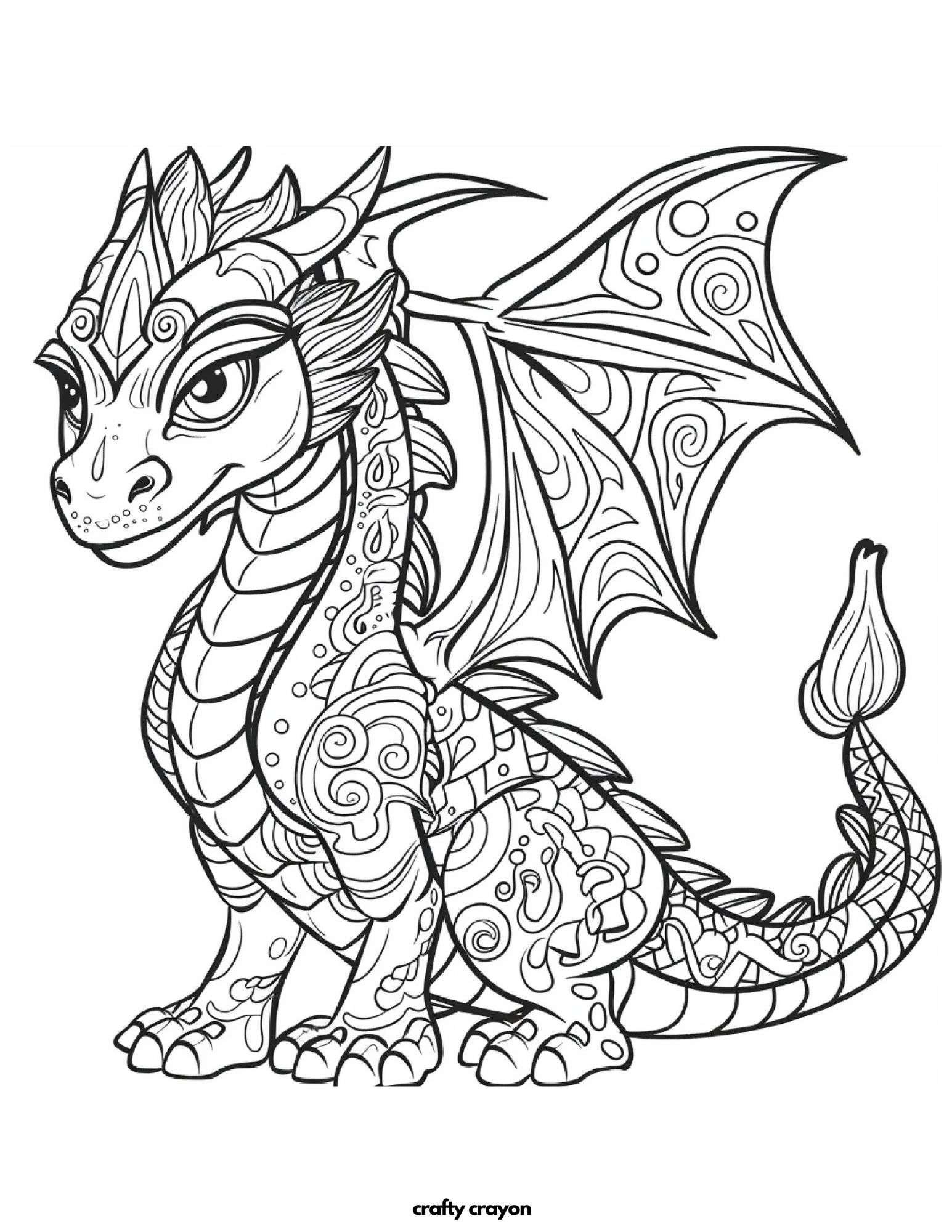 Dazzling Dragon Coloring Page