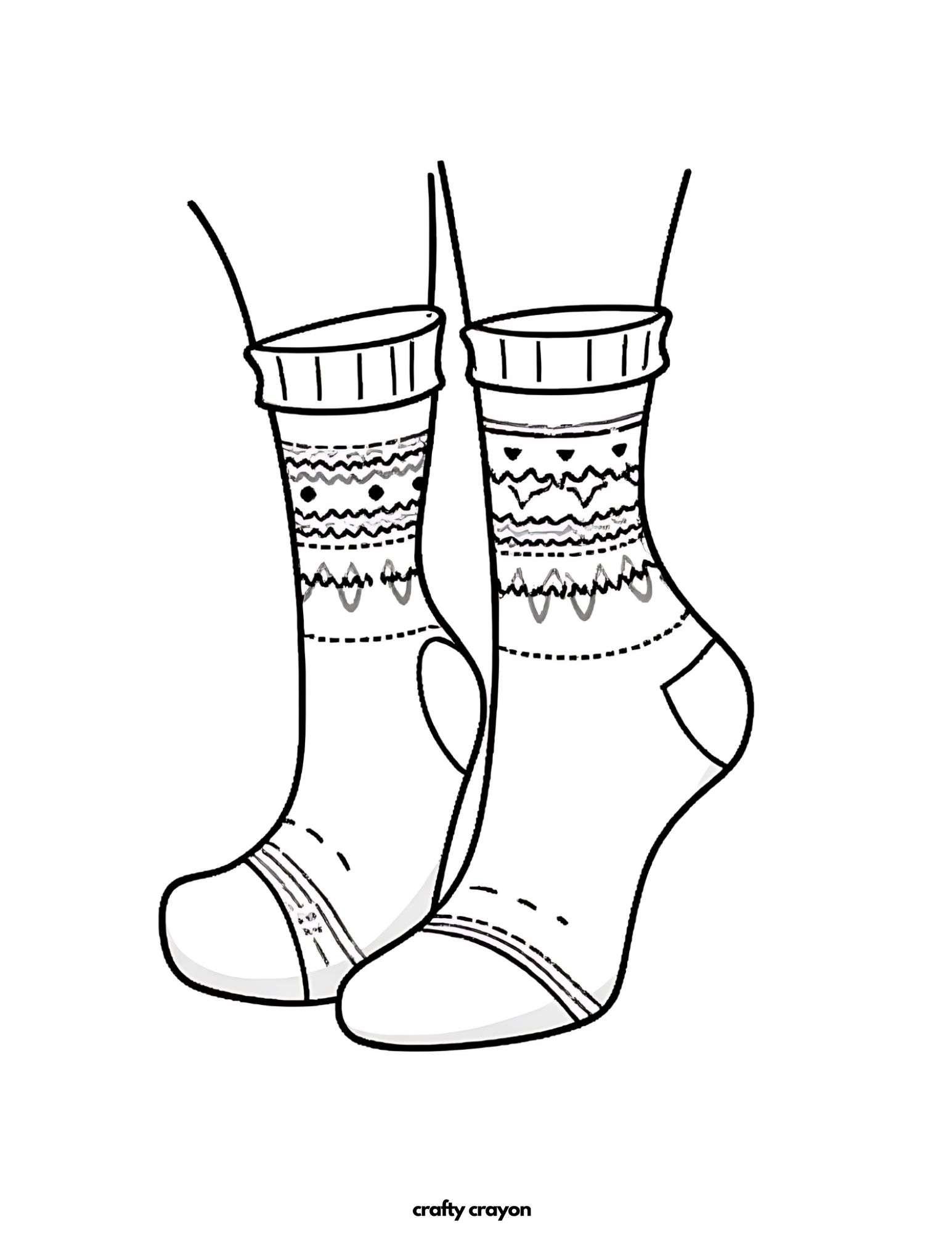 Decorative Winter Socks Design