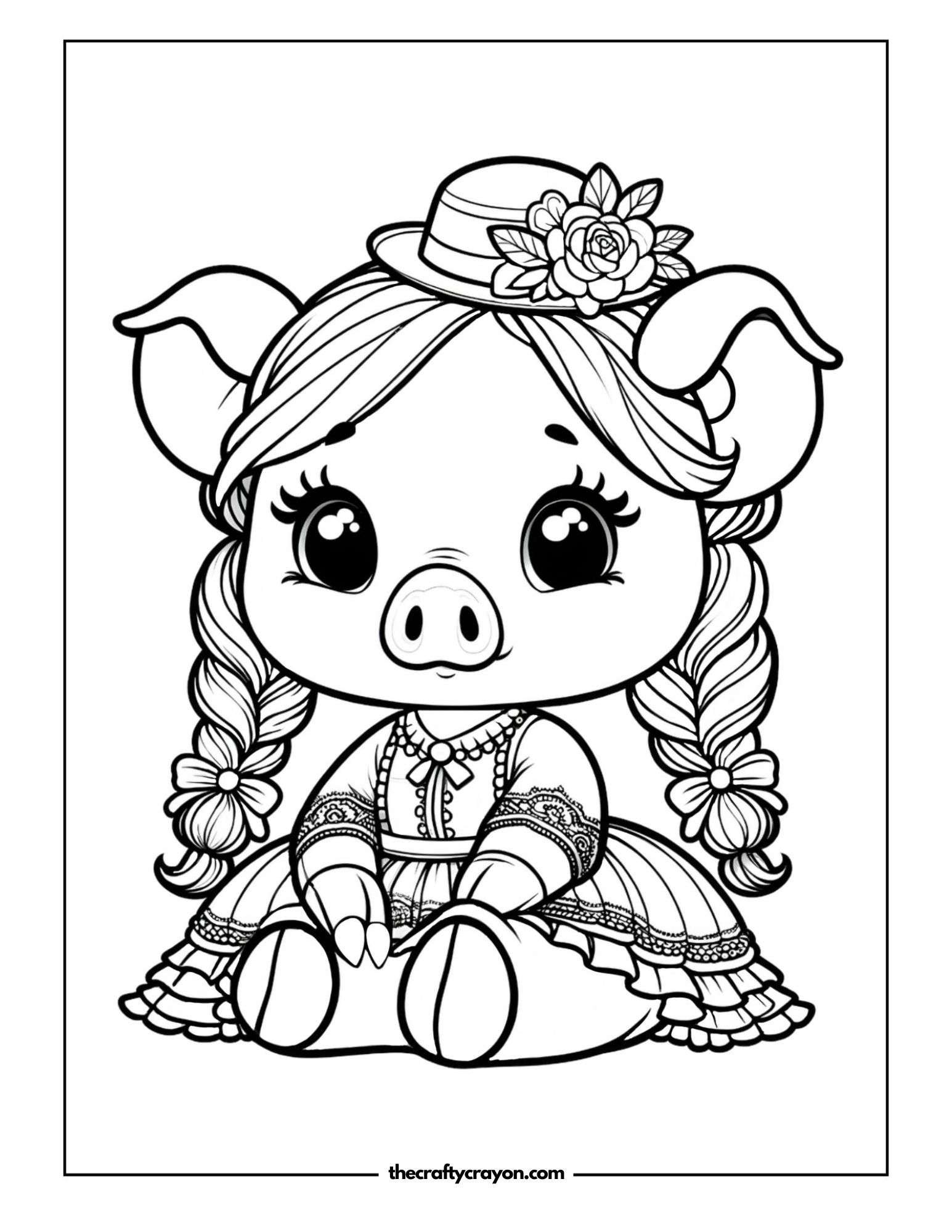 Elegant Pig In Dress