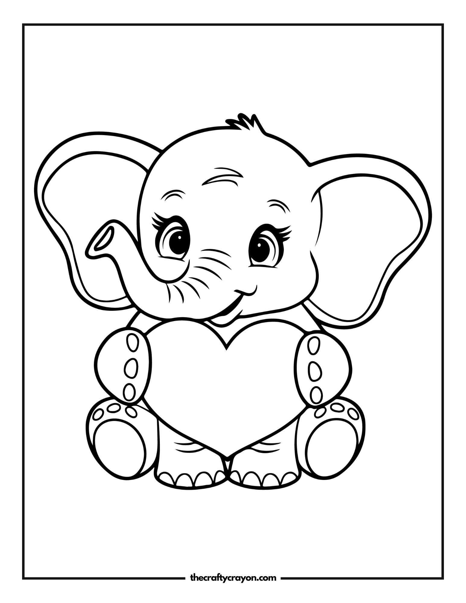 Elephant Holding Heart