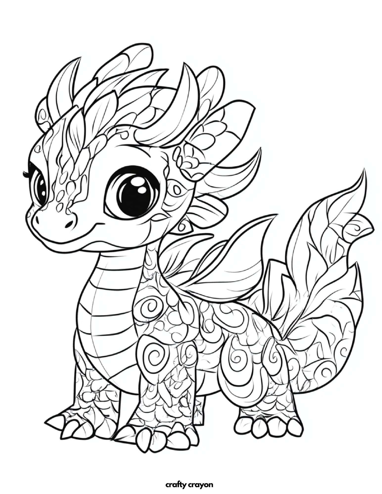 Enchanting Dragon With Spirals