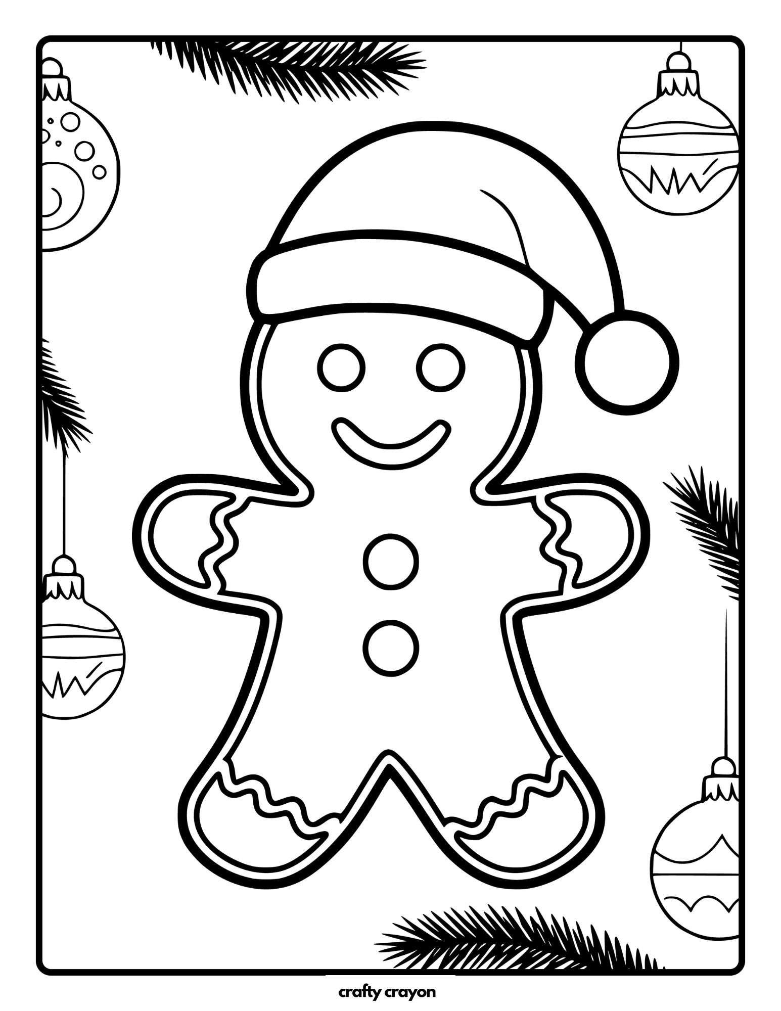 Festive Gingerbread Man With Ornaments