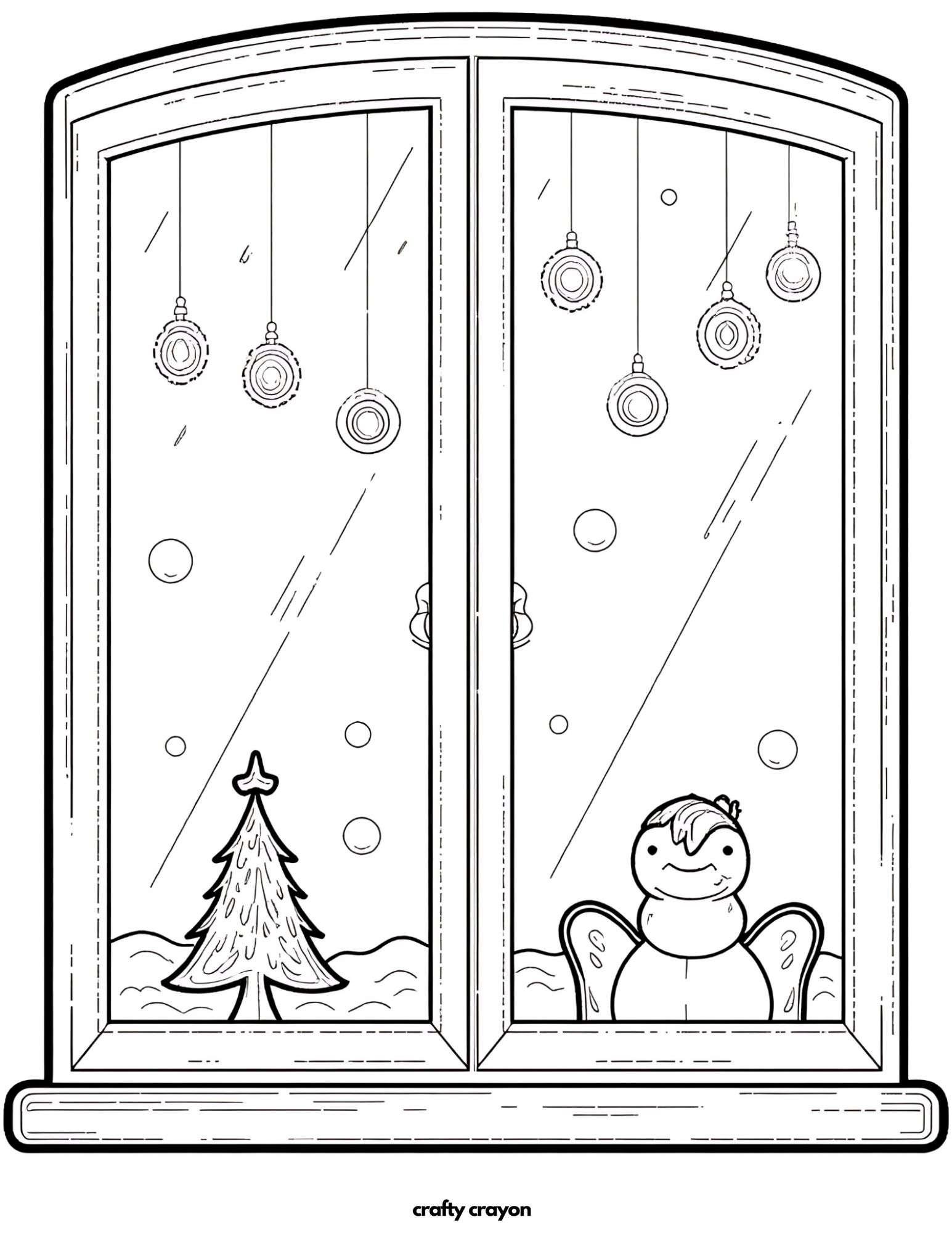 Festive Winter Window Scene
