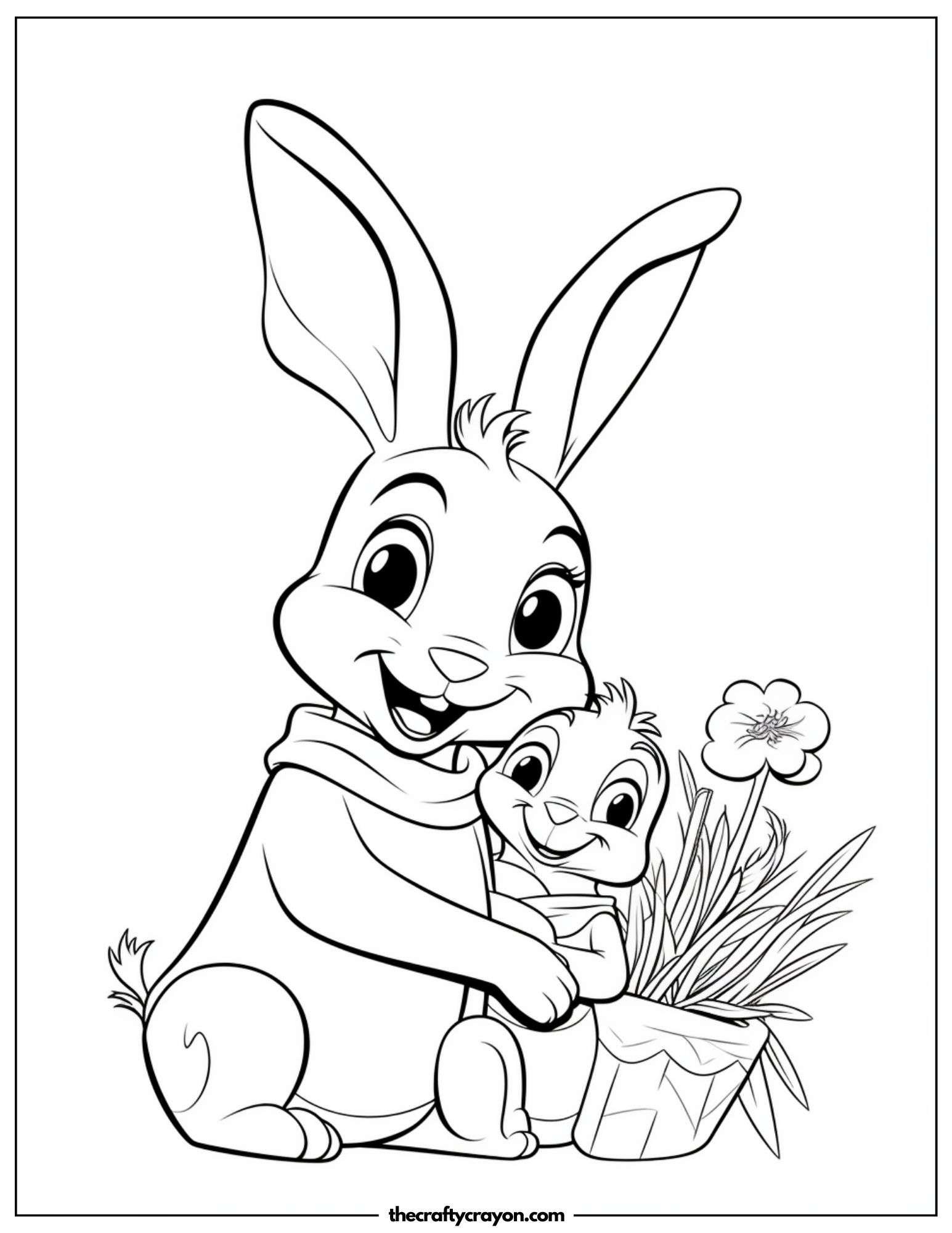 Friendly Rabbit With Produce