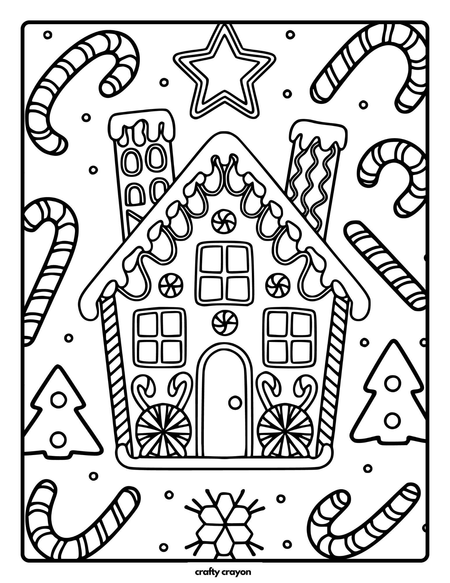 Gingerbread House With Candy Canes