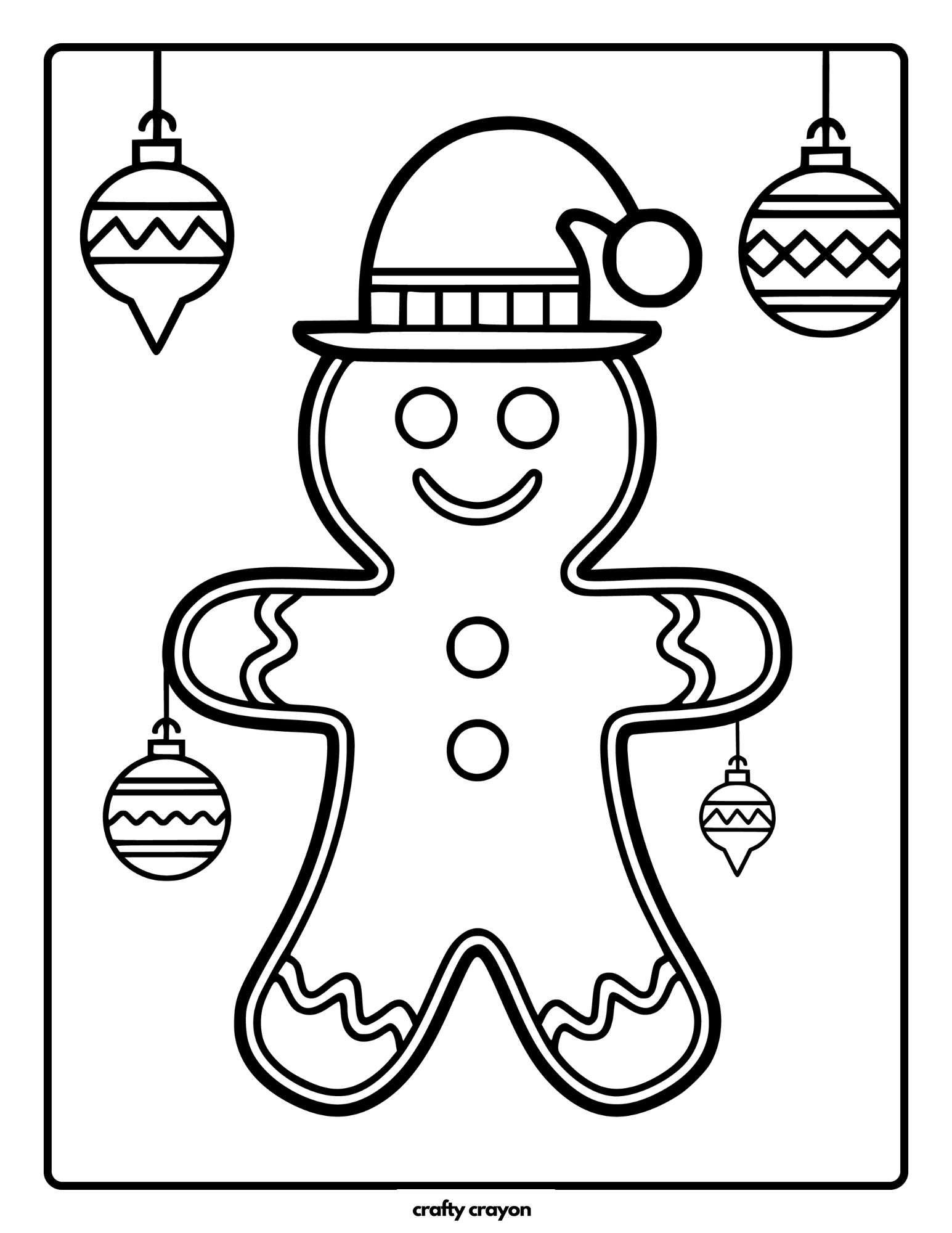 Gingerbread Man With Hanging Ornaments