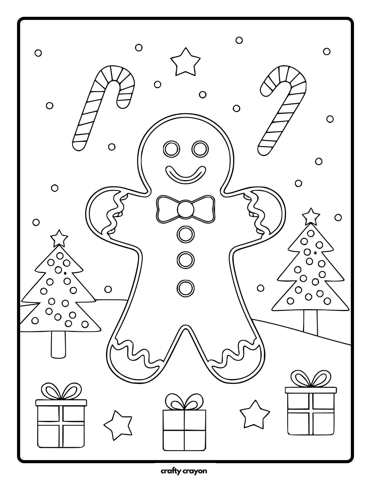 Gingerbread Man With Holiday Presents