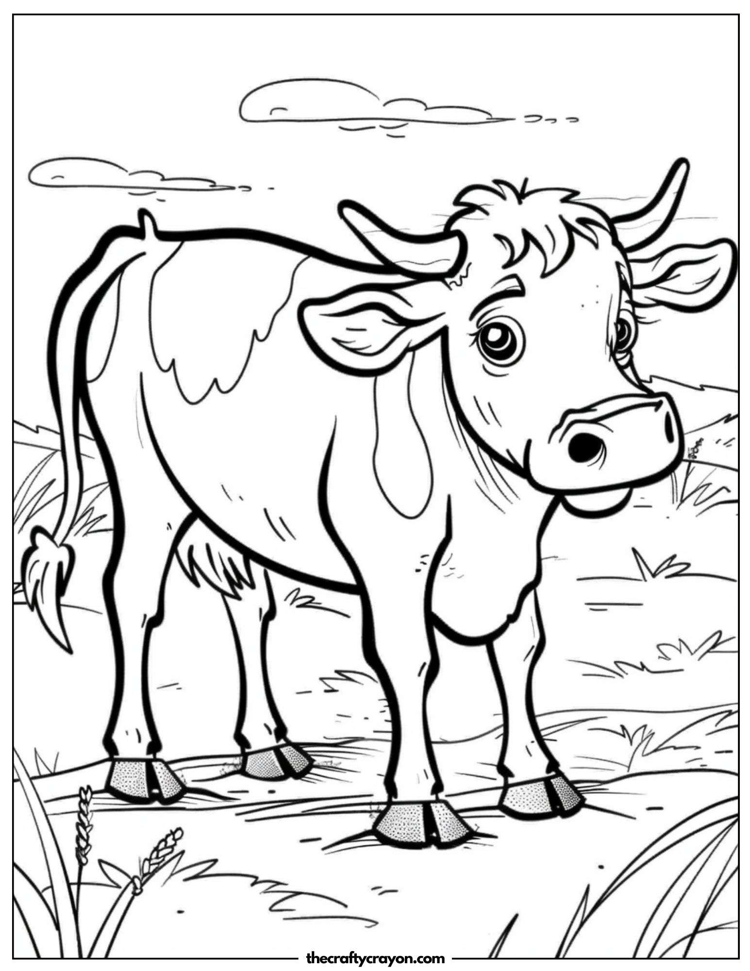 Graceful Cow In Grass