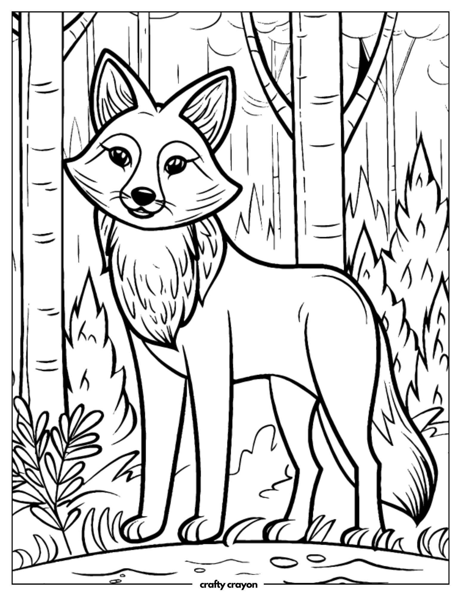 Graceful Fox Among Trees