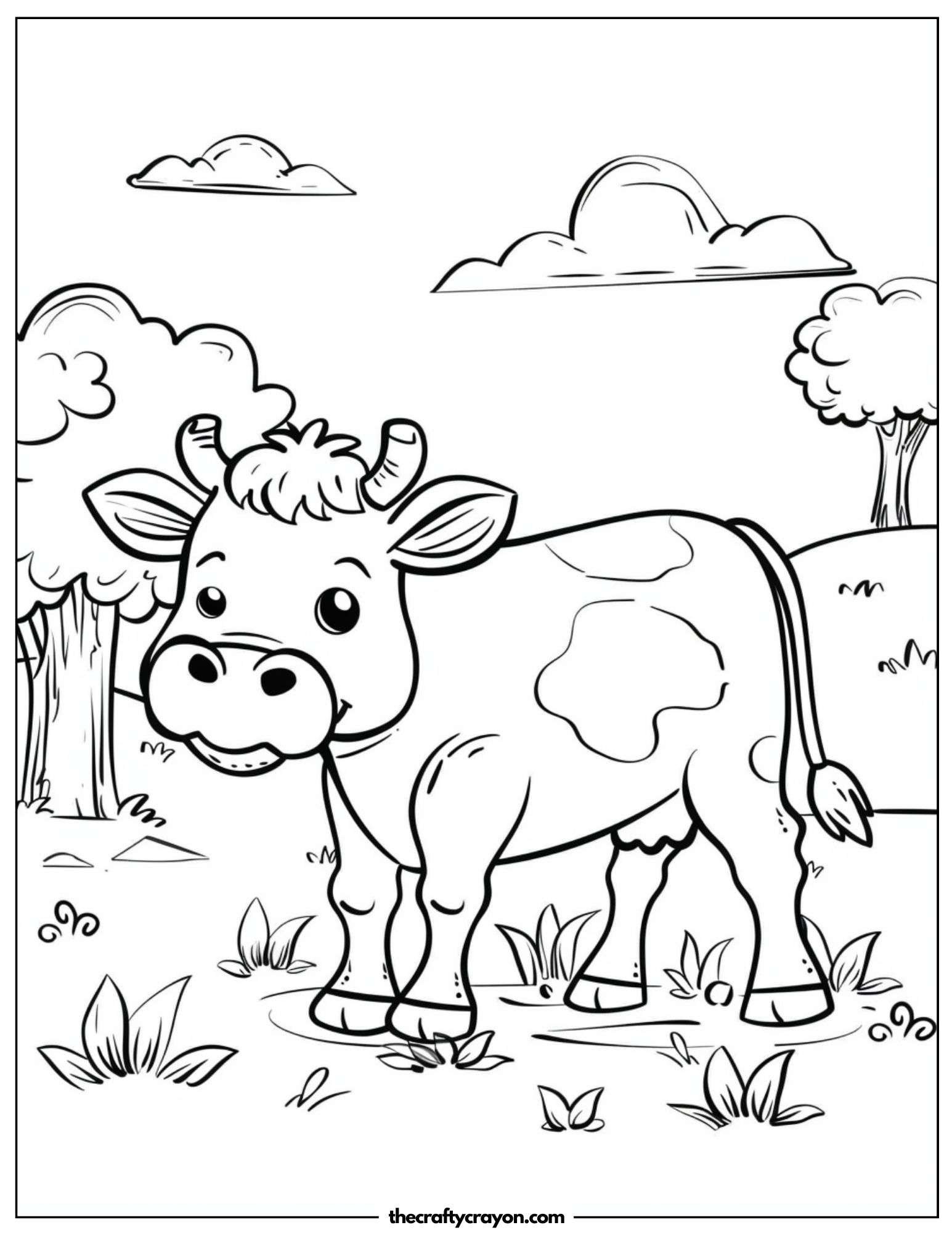Happy Cow In Meadow
