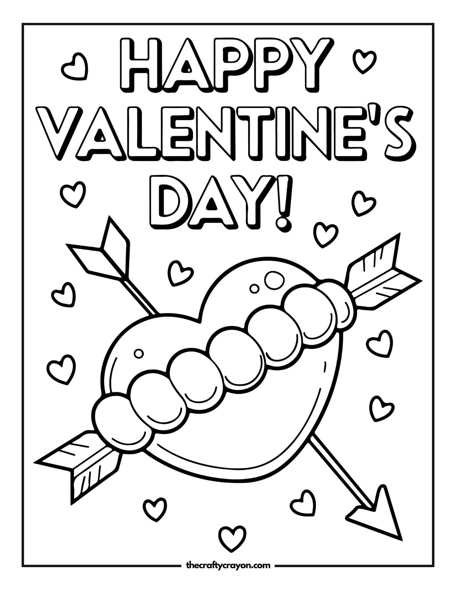 Happy Valentines Arrow Heart