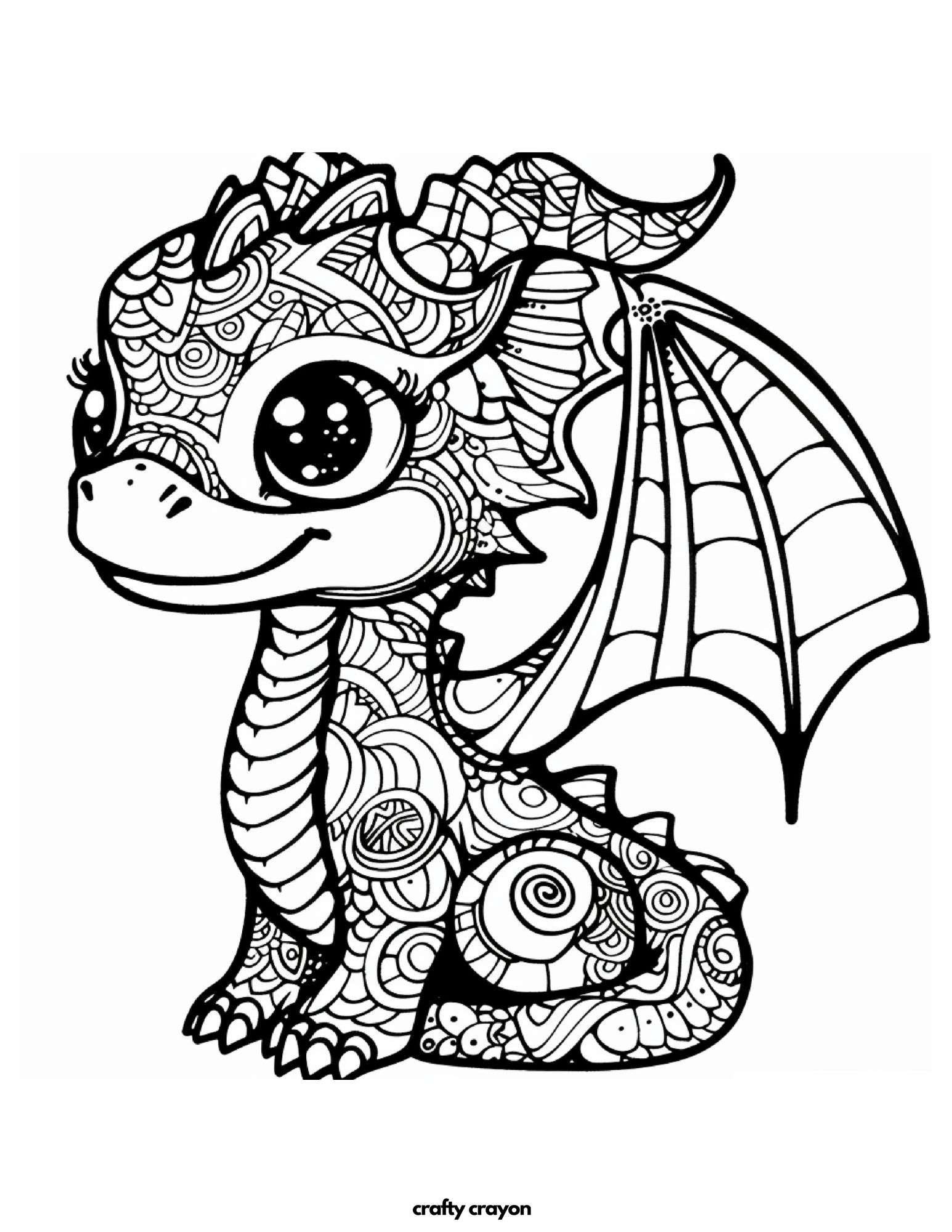Intricate Dragon With Wings