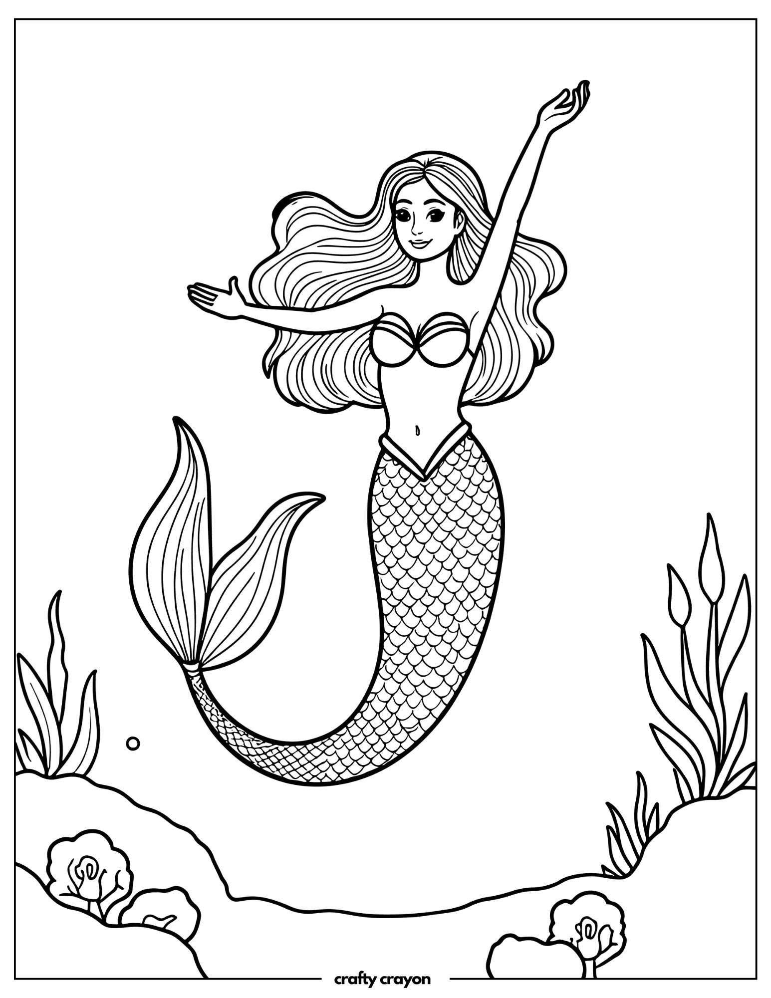 Joyful Mermaid Swimming