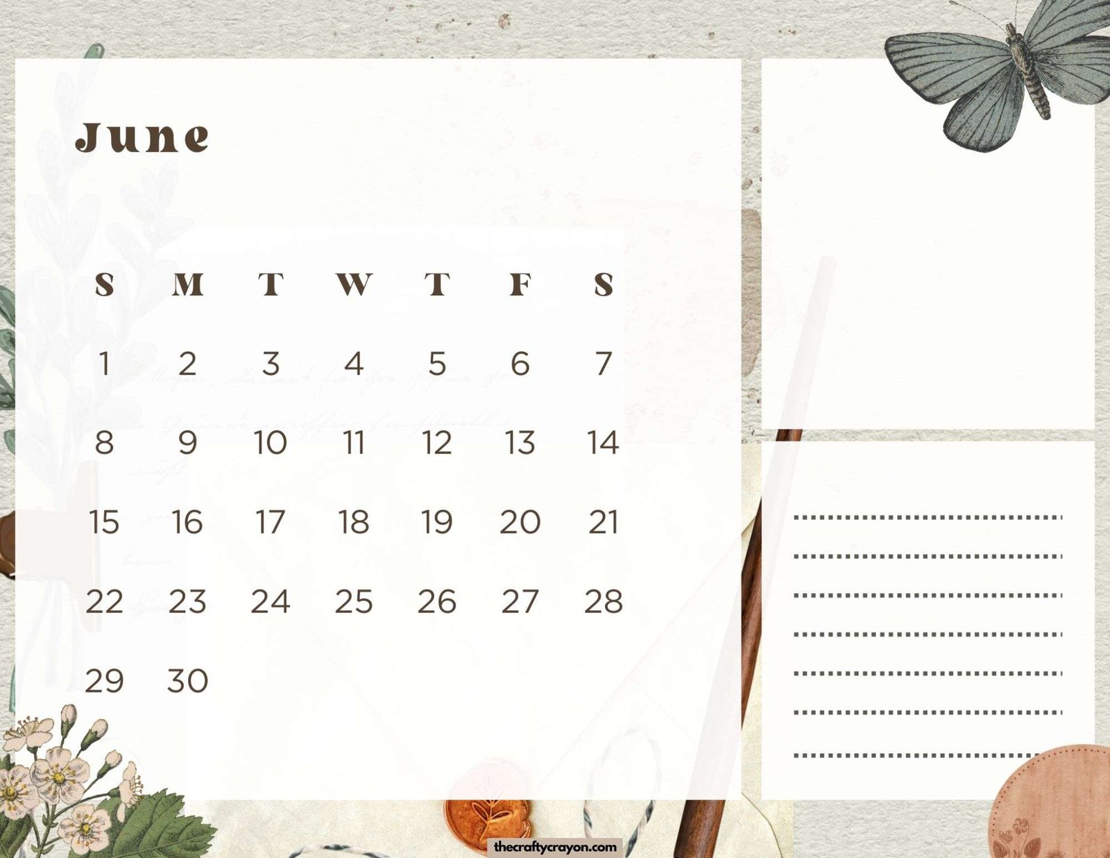 June 2025 Calendar Printable