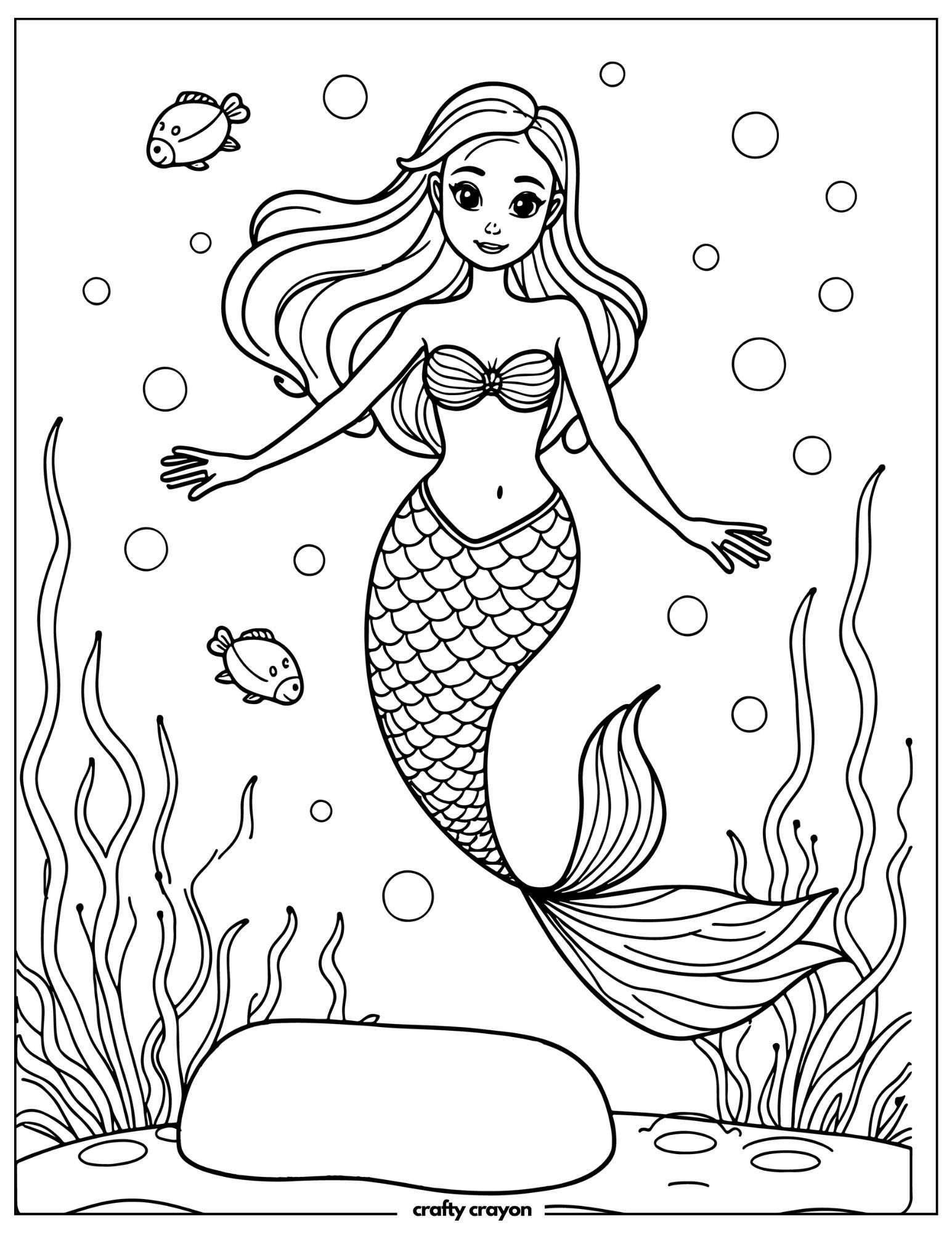 Mermaid Among Fish
