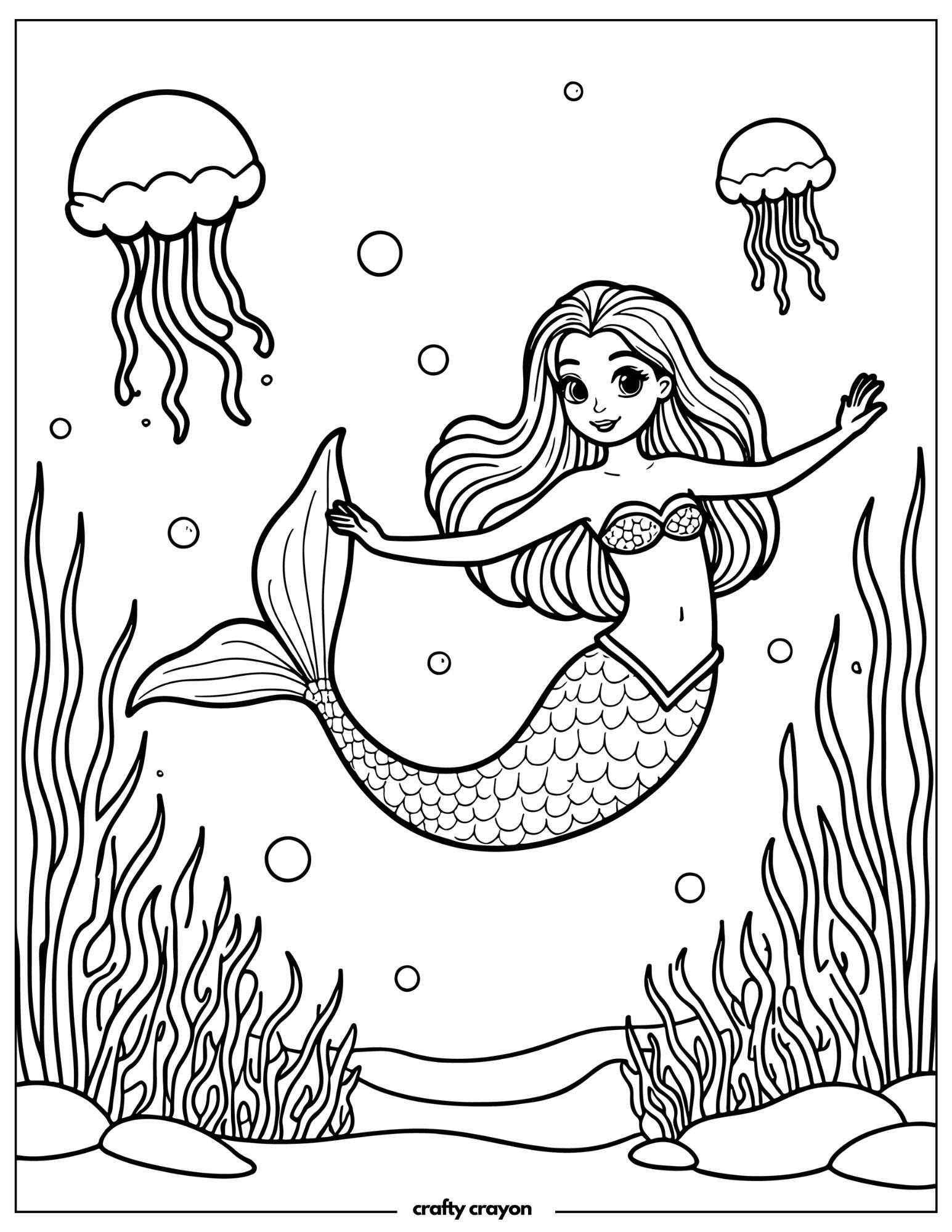 Mermaid With Jellyfish