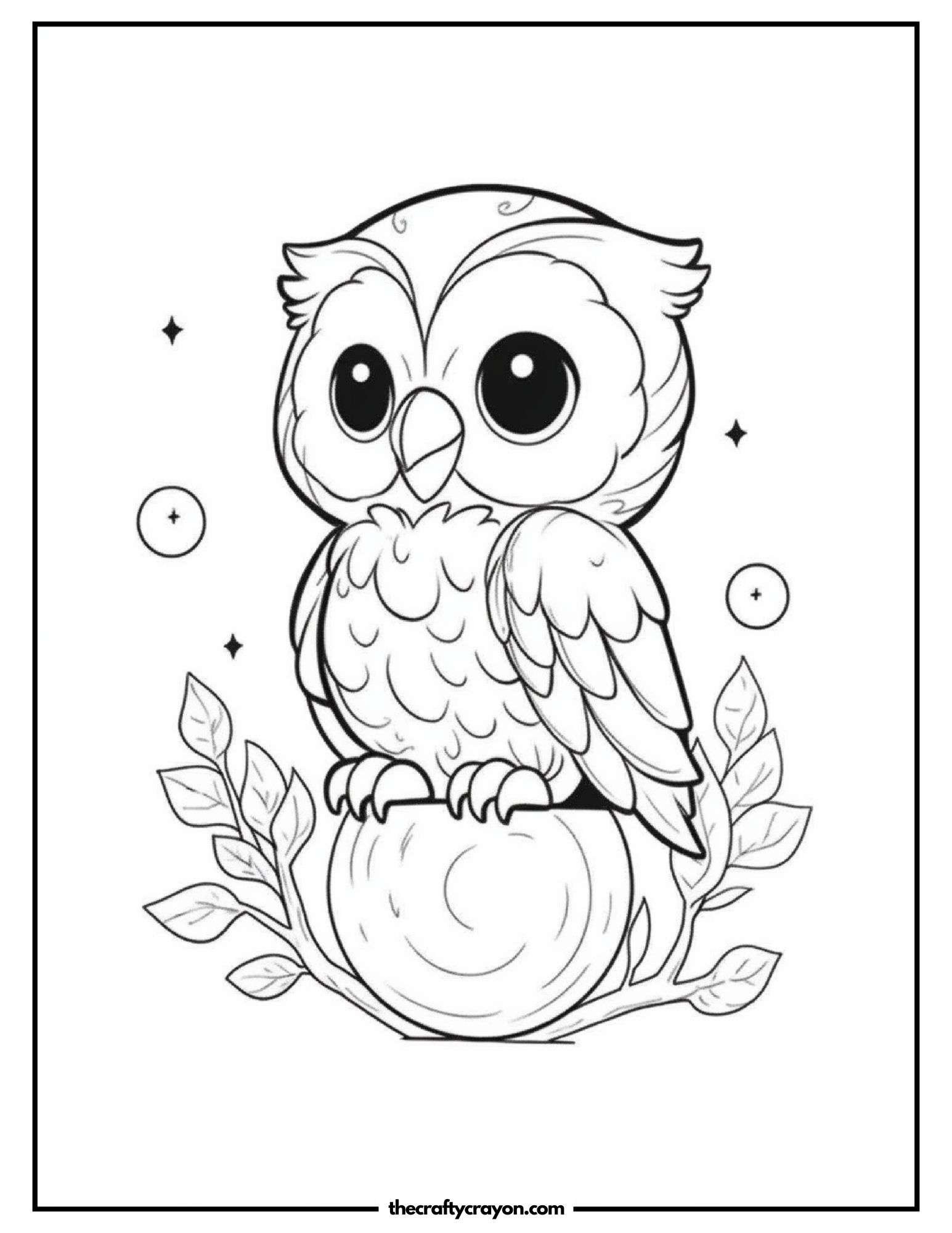 Owl Resting On A Log