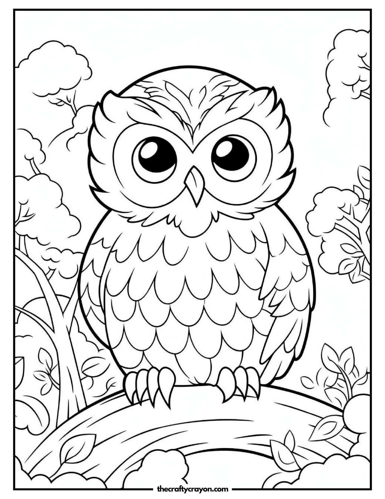 Owl Surrounded By Trees