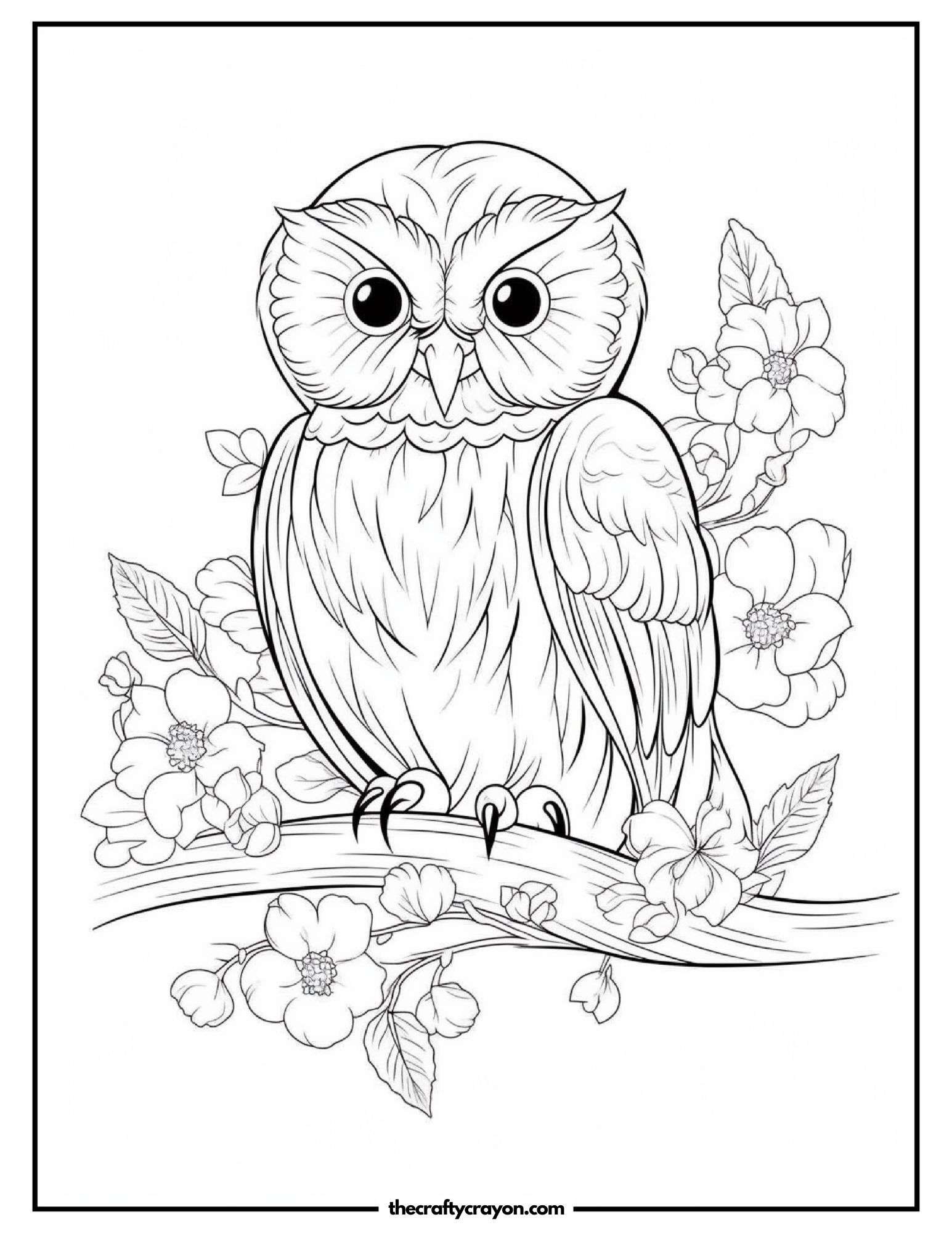 Owl With Floral Design