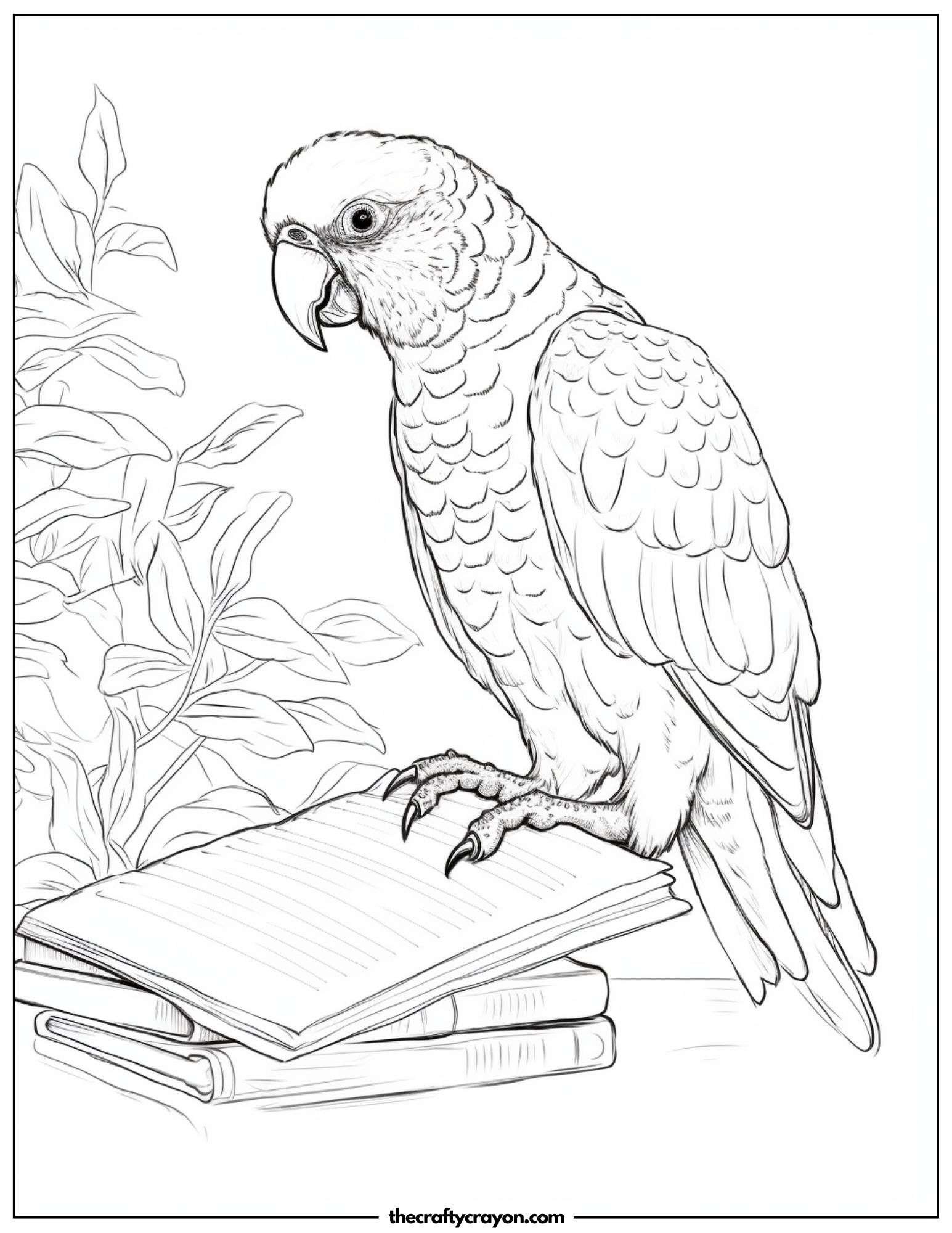 Parrot Reading A Book