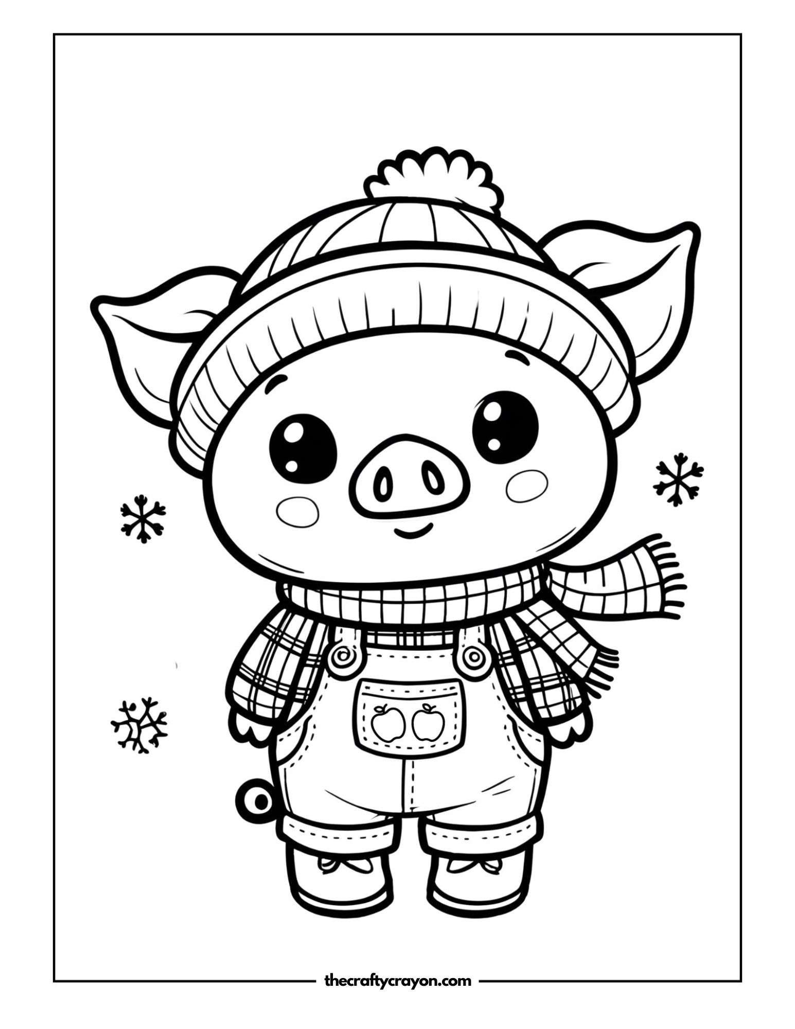 Piglet In Winter Outfit
