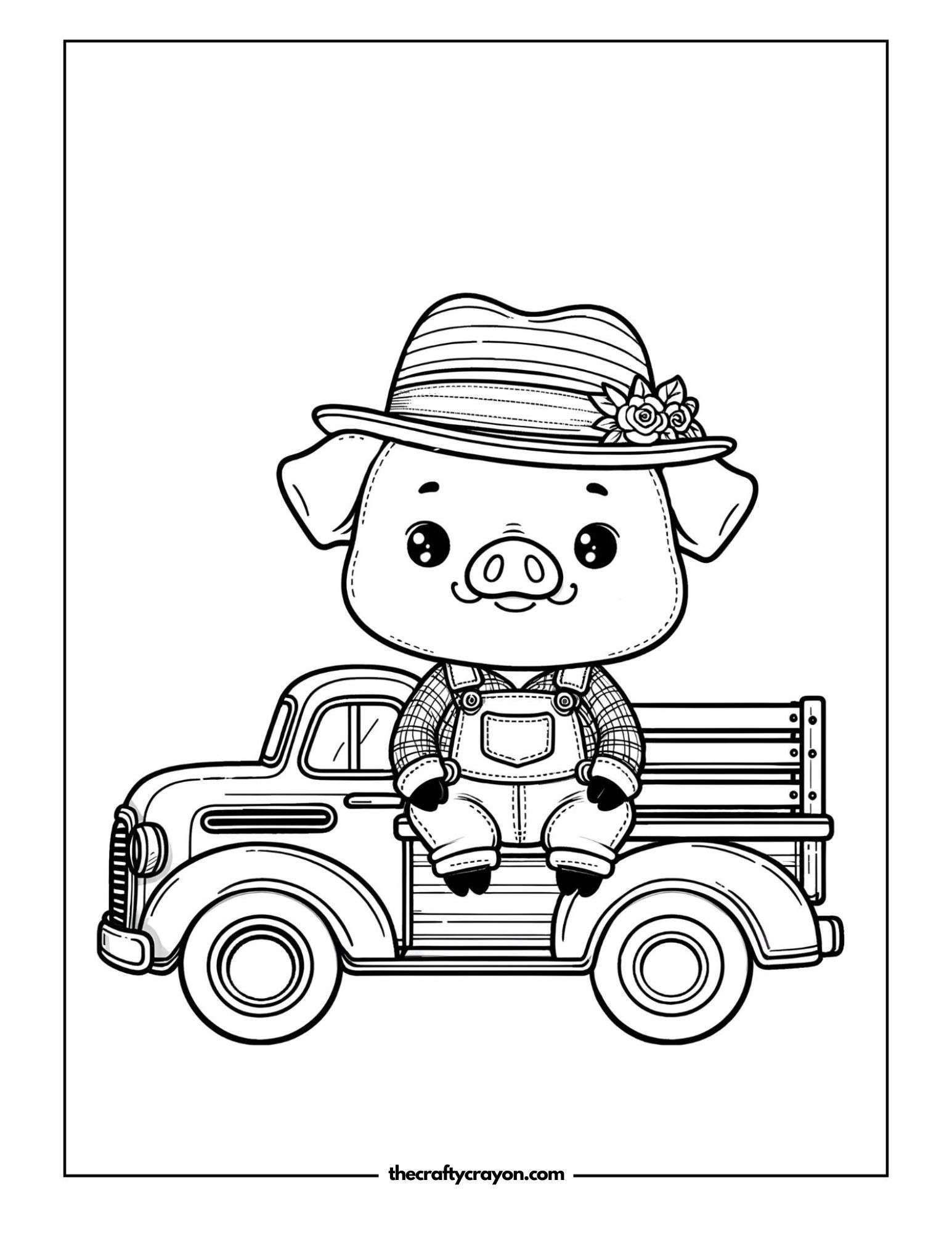 Piglet On Farm Truck