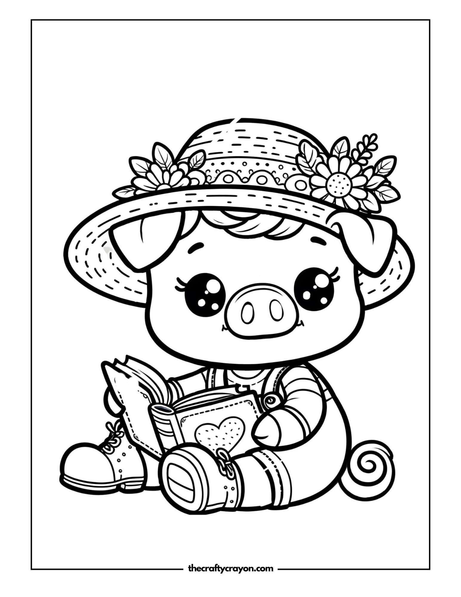 Piglet Reading A Book