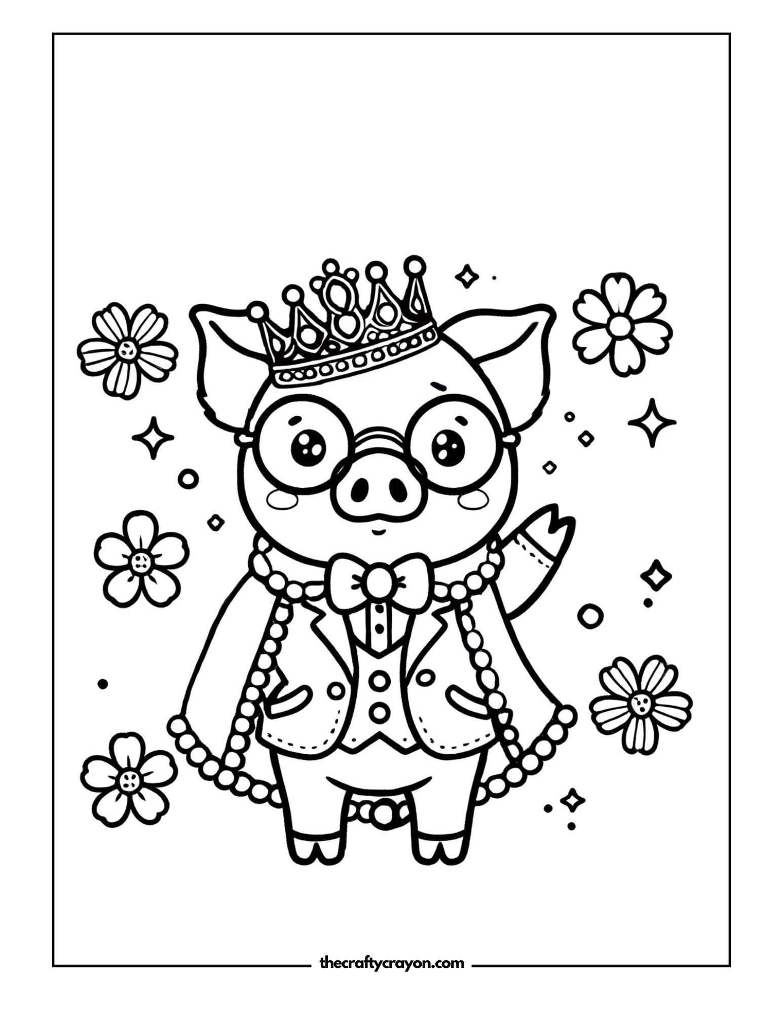 Piglet Wearing Royal Cape