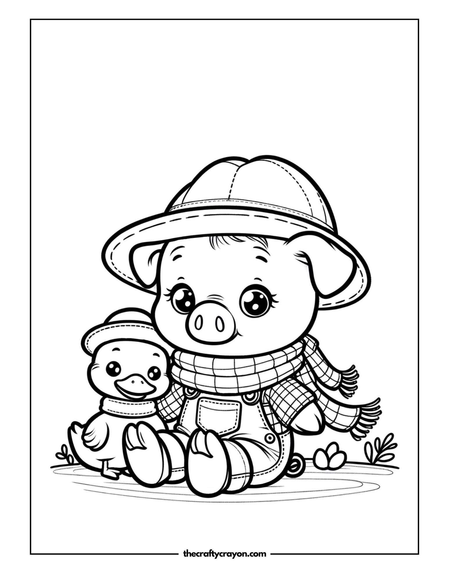 Piglet With Duck Friend