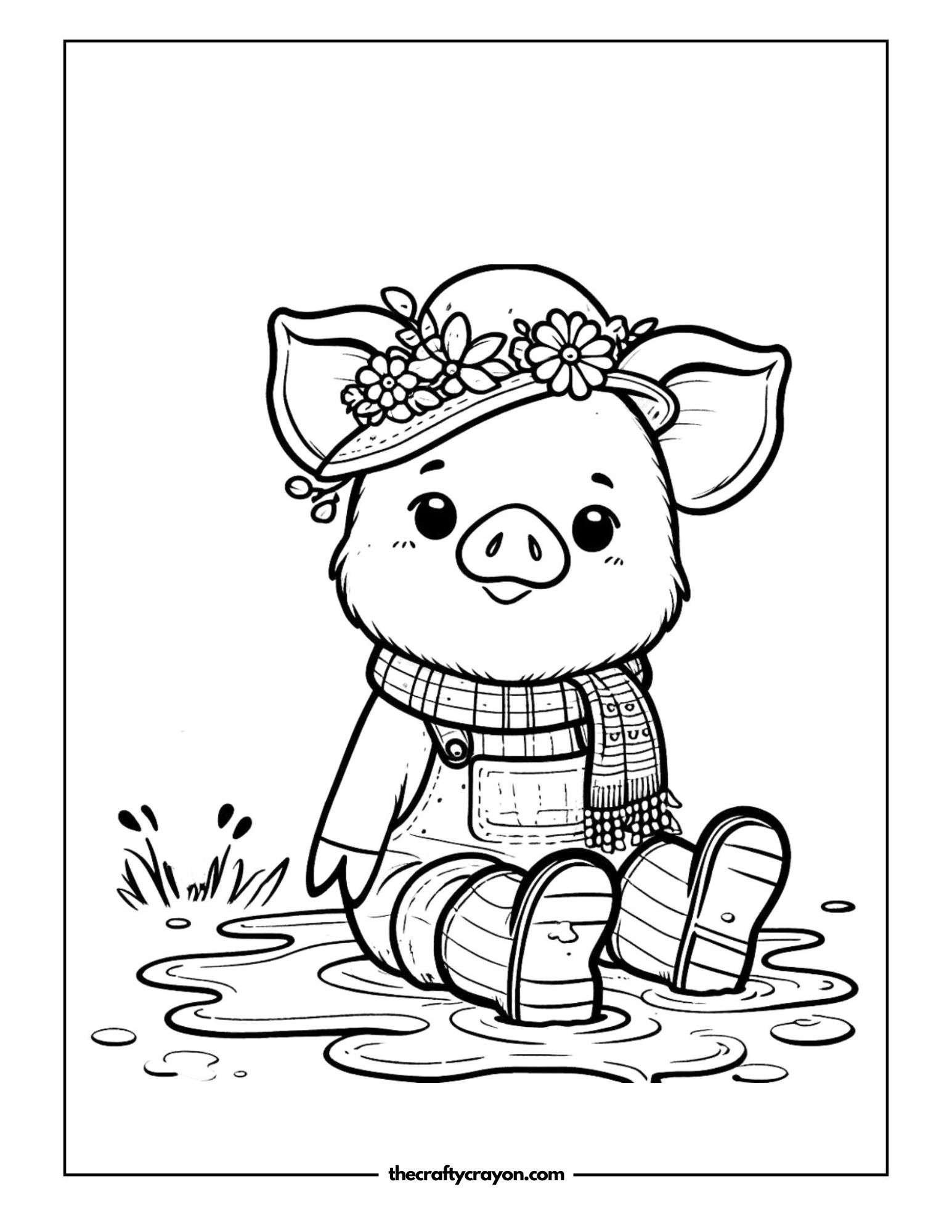 Piglet With Scarf And Hat