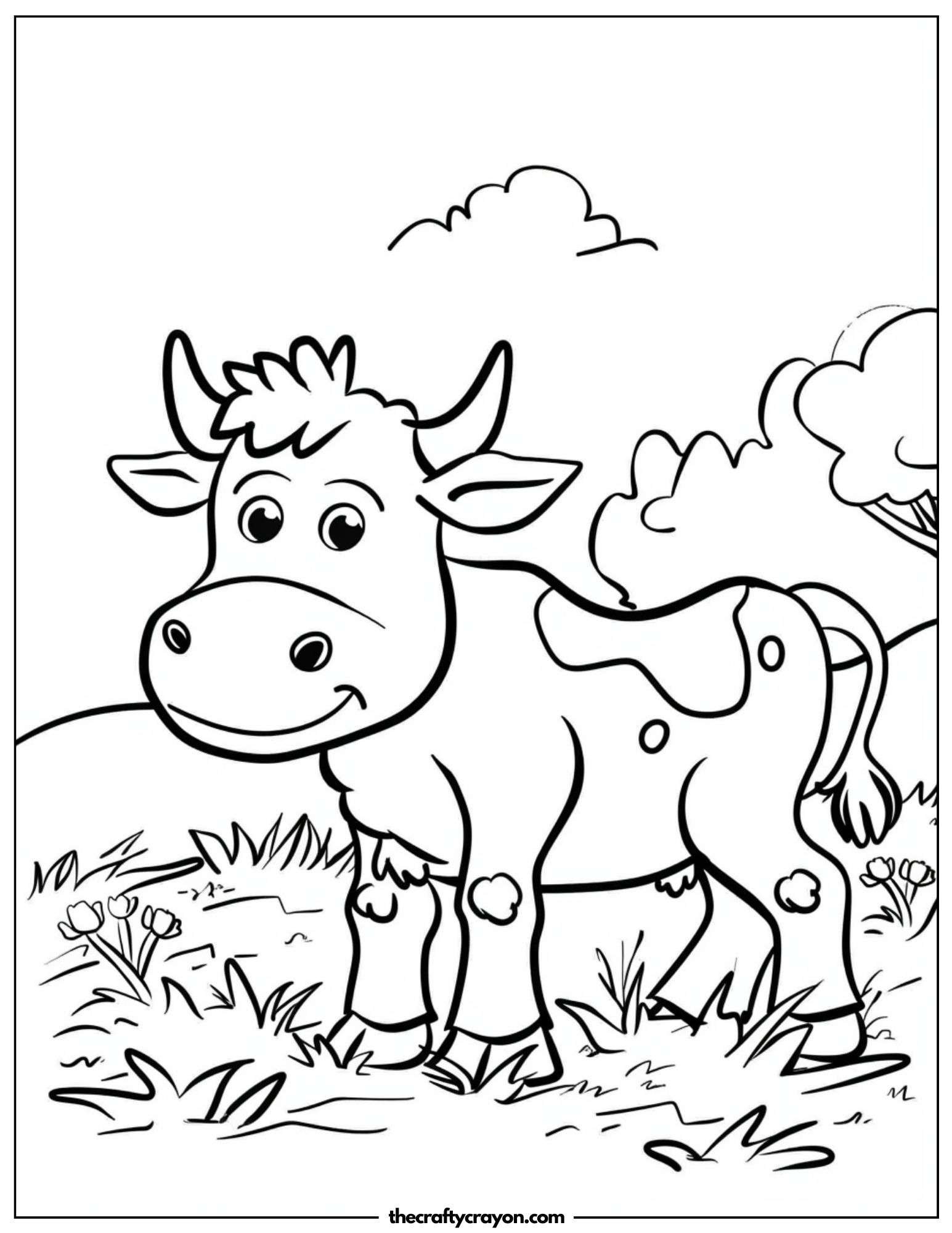 Playful Cow In Pasture